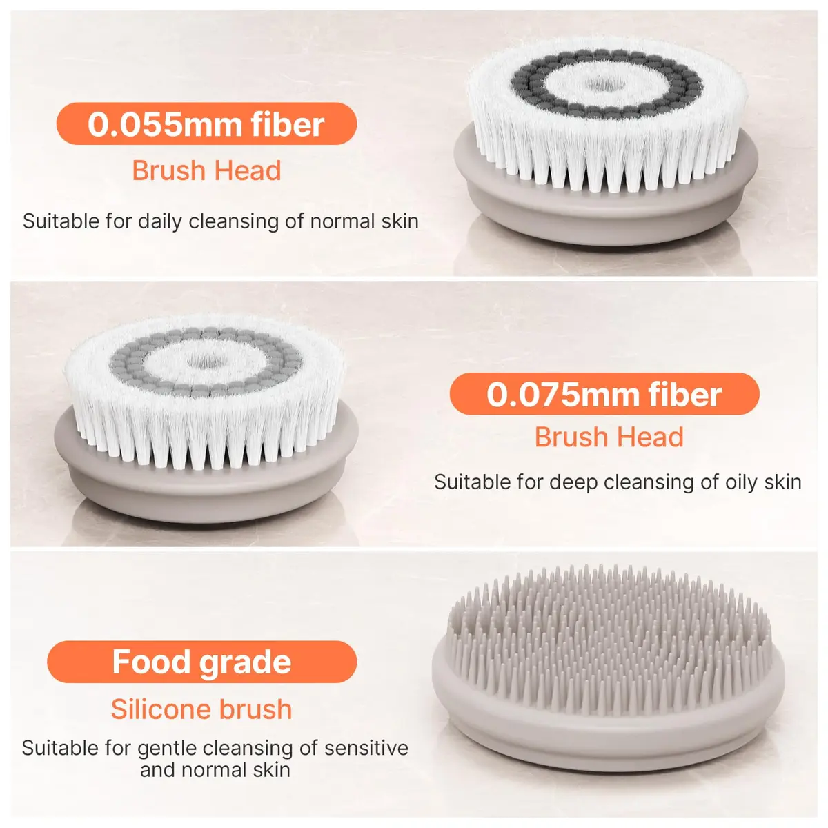 TOUCHBeauty Face Scrubber with 3 Brush Heads & 2 Speeds | Deep Cleansing & Exfoliating for All Skin Types - view 6
