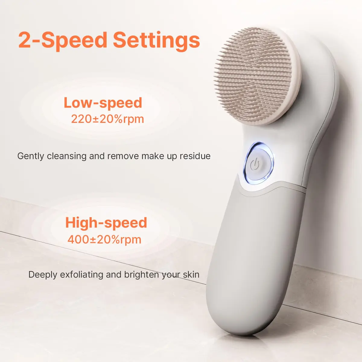 TOUCHBeauty Face Scrubber with 3 Brush Heads & 2 Speeds | Deep Cleansing & Exfoliating for All Skin Types - view 2