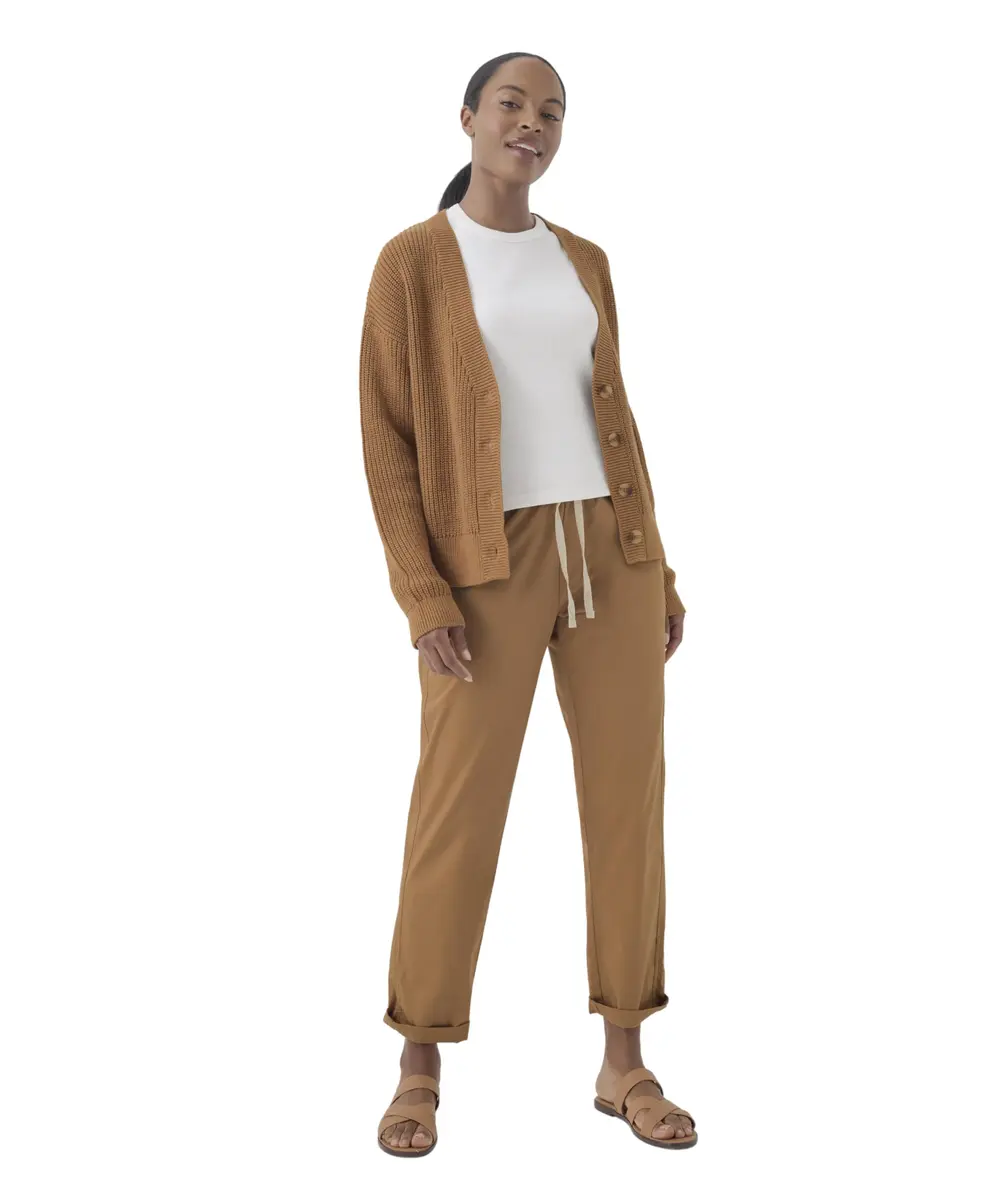Pact Organic Cotton Women's Daily Pants Camel | Breathable, Stretch & Versatile (70-120 chars) - main product image