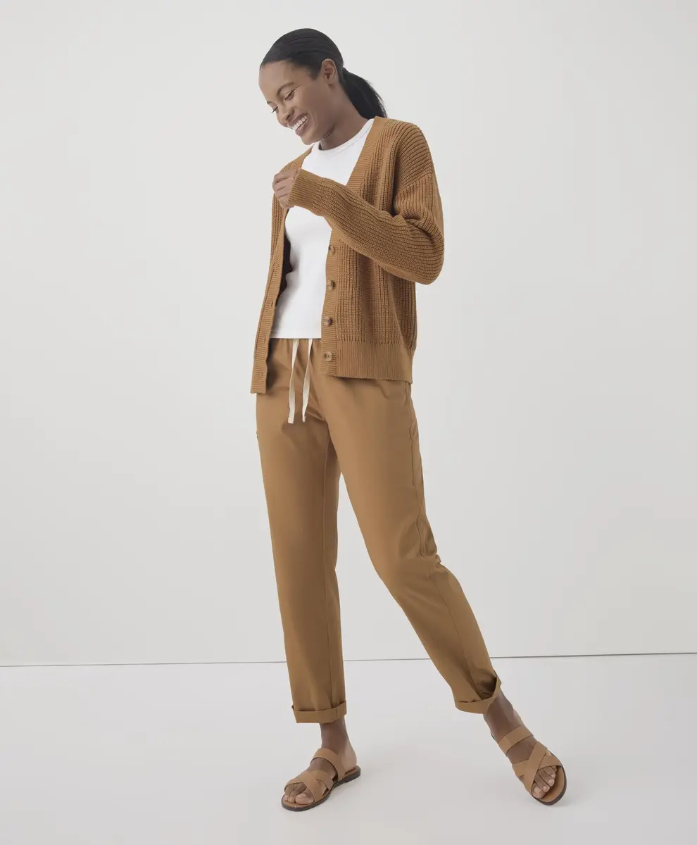 Pact Organic Cotton Women's Daily Pants Camel | Breathable, Stretch & Versatile (70-120 chars) - view 5