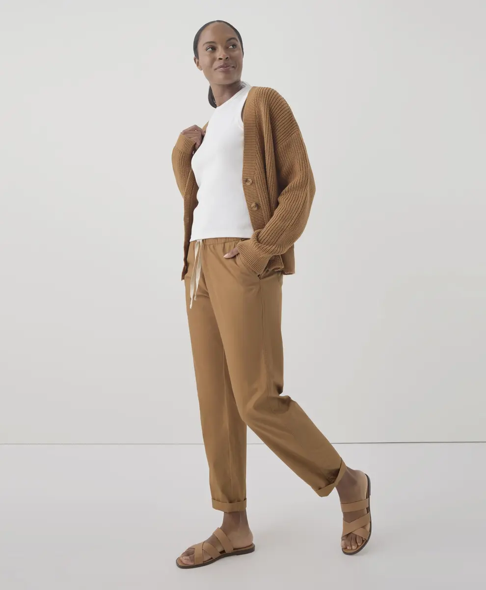 Pact Organic Cotton Women's Daily Pants Camel | Breathable, Stretch & Versatile (70-120 chars) - view 6