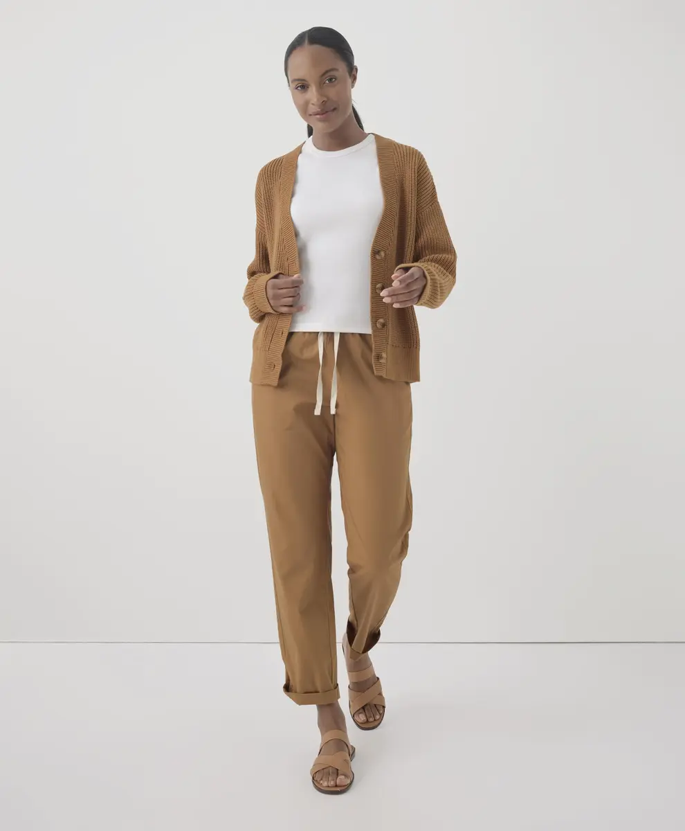 Pact Organic Cotton Women's Daily Pants Camel | Breathable, Stretch & Versatile (70-120 chars) - view 2