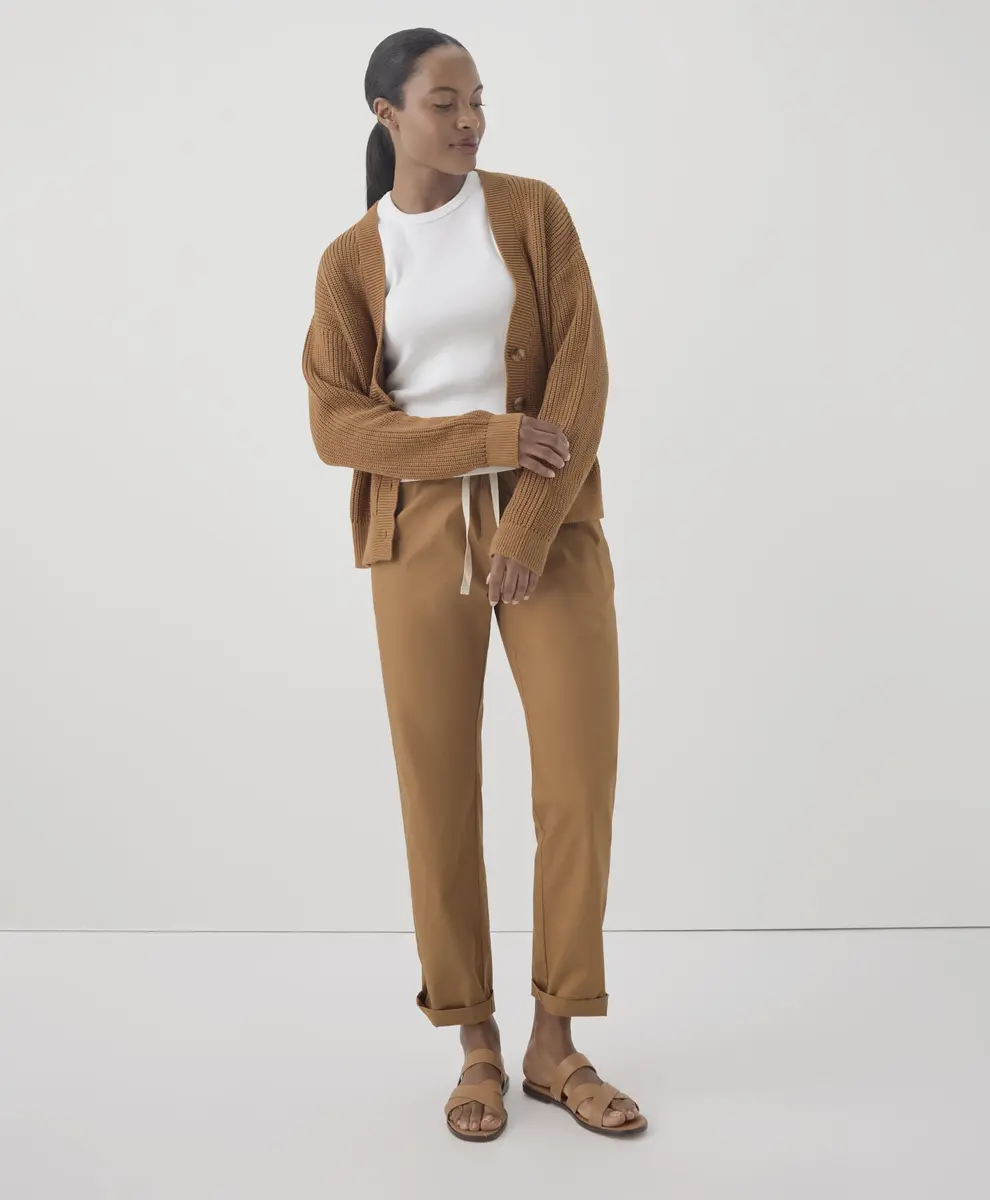 Pact Organic Cotton Women's Daily Pants Camel | Breathable, Stretch & Versatile (70-120 chars) - view 3