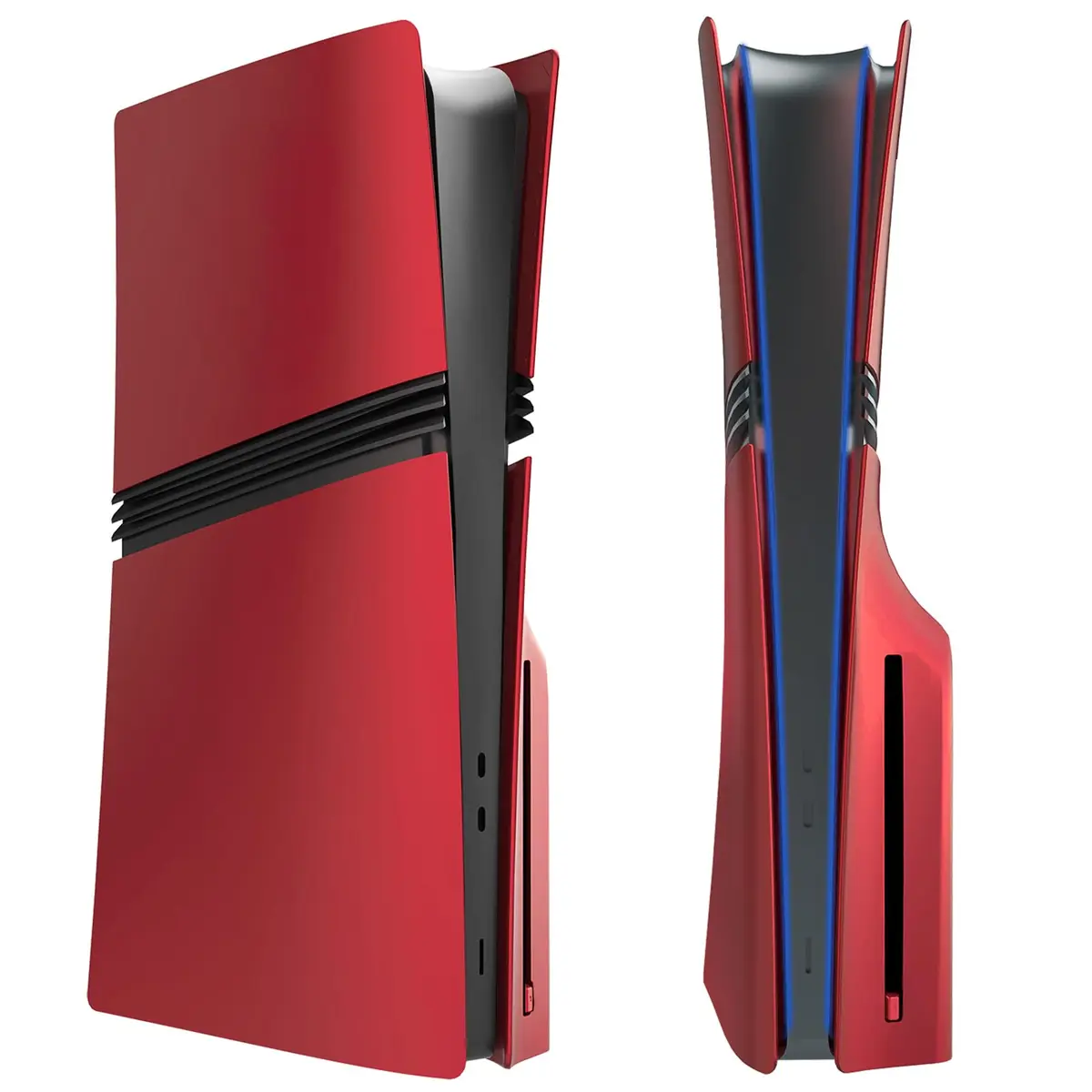 MIKNEKE Red PS5 Pro Disc Edition Console Faceplates | 39.1cm x 21.6cm (15.4in x 8.5in) - main product image