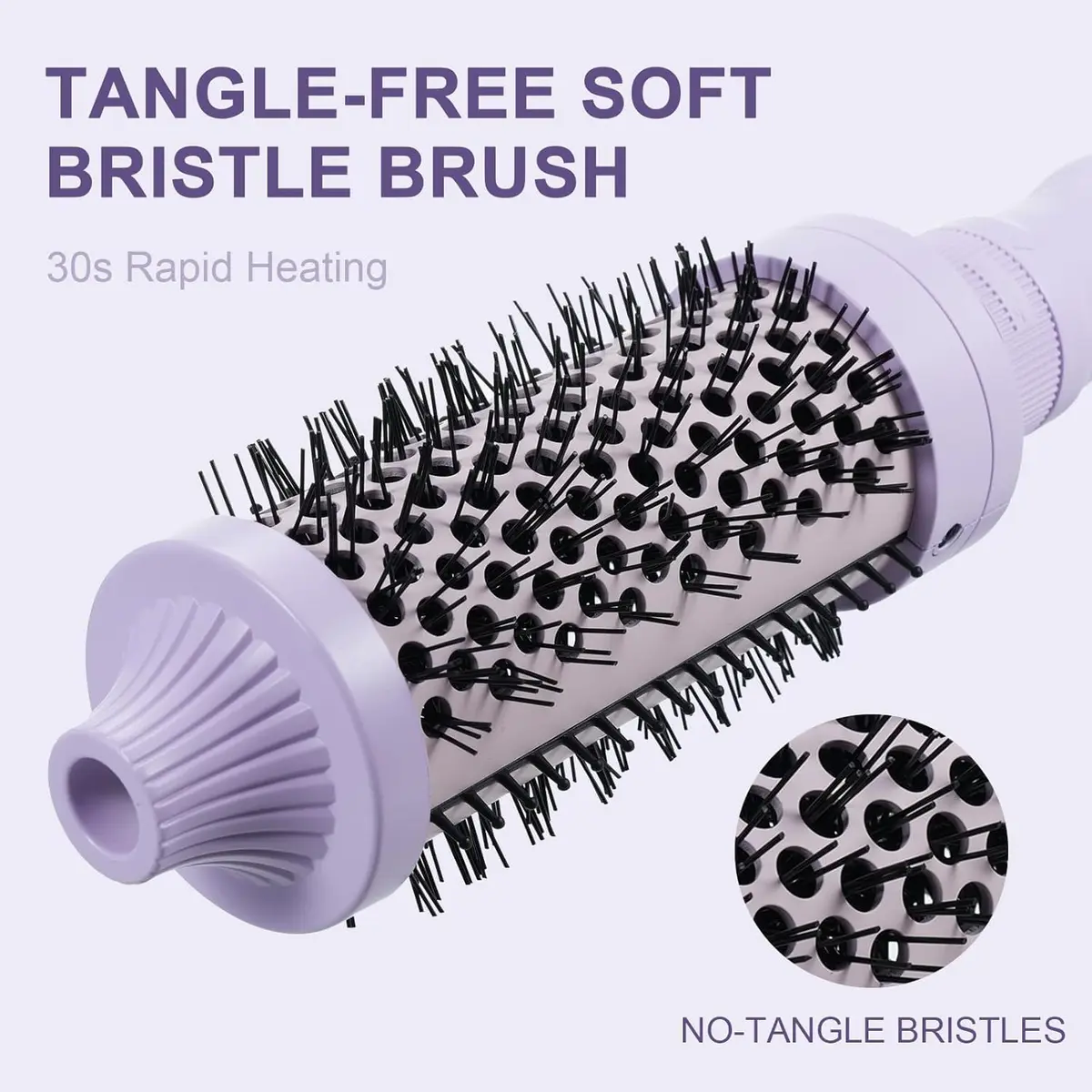 Sonew Heated Round Brush Set 1.25"/1.5"/1.75" | 3 Sizes for All Hair Types, 290-450°F, Dual Voltage, Lilac - view 4