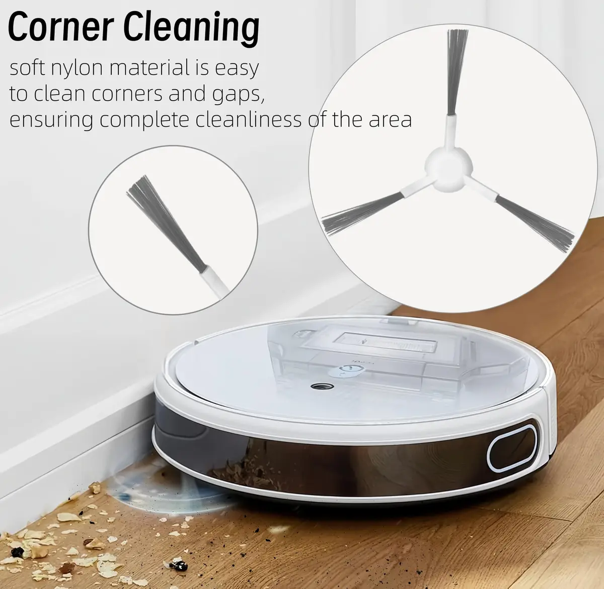 sonecesiya Accessories Kit for Xiaomi S20 Plus / S20+ Robot Vacuum Cleaner | 2 Main Brushes, 6 Filters, Mop Pads - view 4