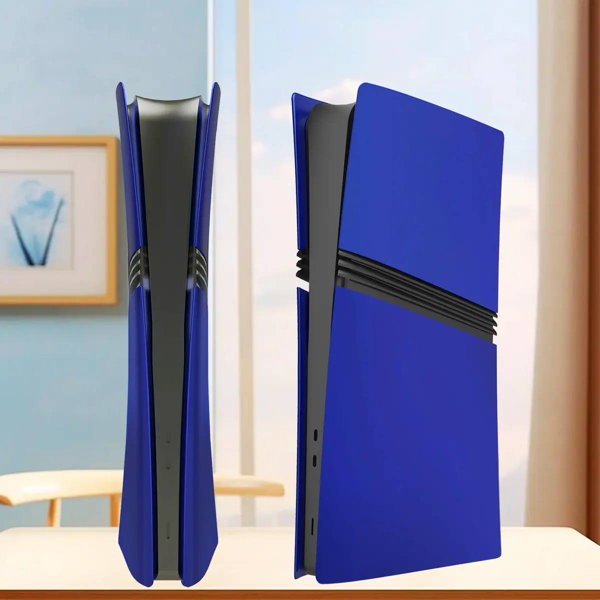 MIKNEKE Cover Plates for PS5 Pro Digital Edition Blue | Matte Faceplates Compatible with PlayStation 5 Pro Console (15.2 in x 10.2 in) - view 8