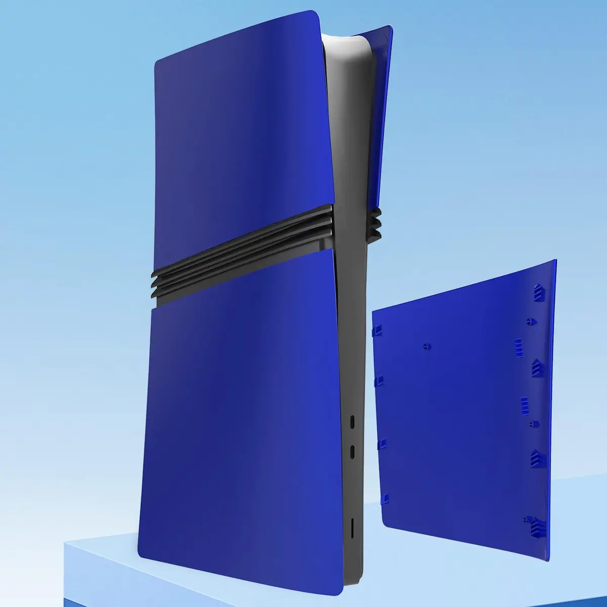 MIKNEKE Cover Plates for PS5 Pro Digital Edition Blue | Matte Faceplates Compatible with PlayStation 5 Pro Console (15.2 in x 10.2 in) - view 4