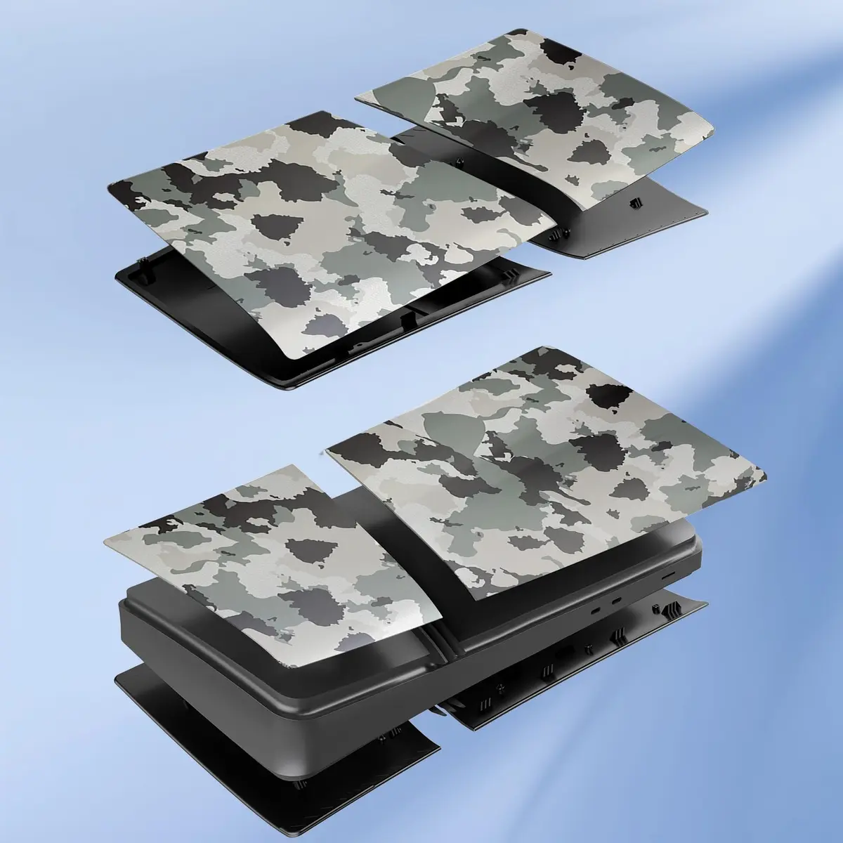 MIKNEKE Cover Plates for PS5 Pro Digital Edition Matte FacePlates Accessories in Camouflage | Durable ABS Shell for Console Protection - view 3