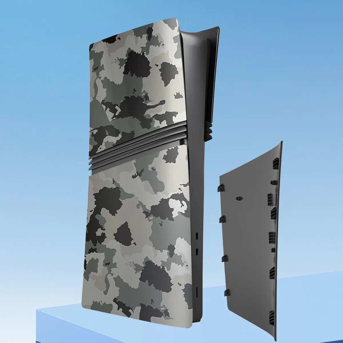 MIKNEKE Cover Plates for PS5 Pro Digital Edition Matte FacePlates Accessories in Camouflage | Durable ABS Shell for Console Protection - view 4