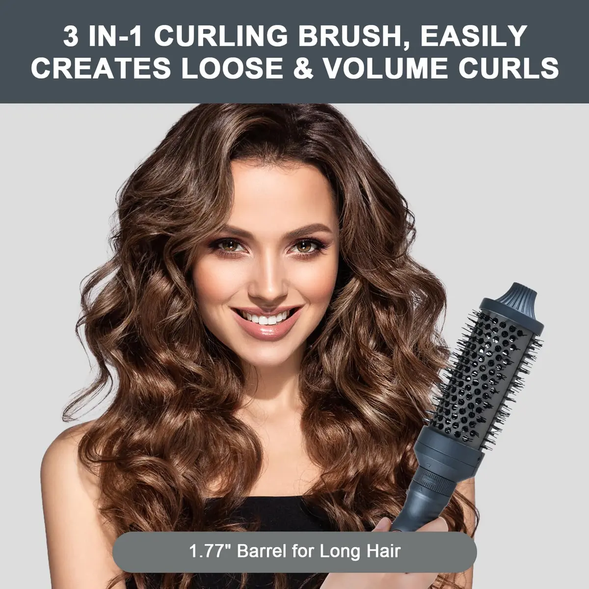 Sonew Heated Round Brush, 1.25"/1.5"/1.75" | Ionic Tech, Dual Voltage, Smooths Frizz & Adds Volume - view 3