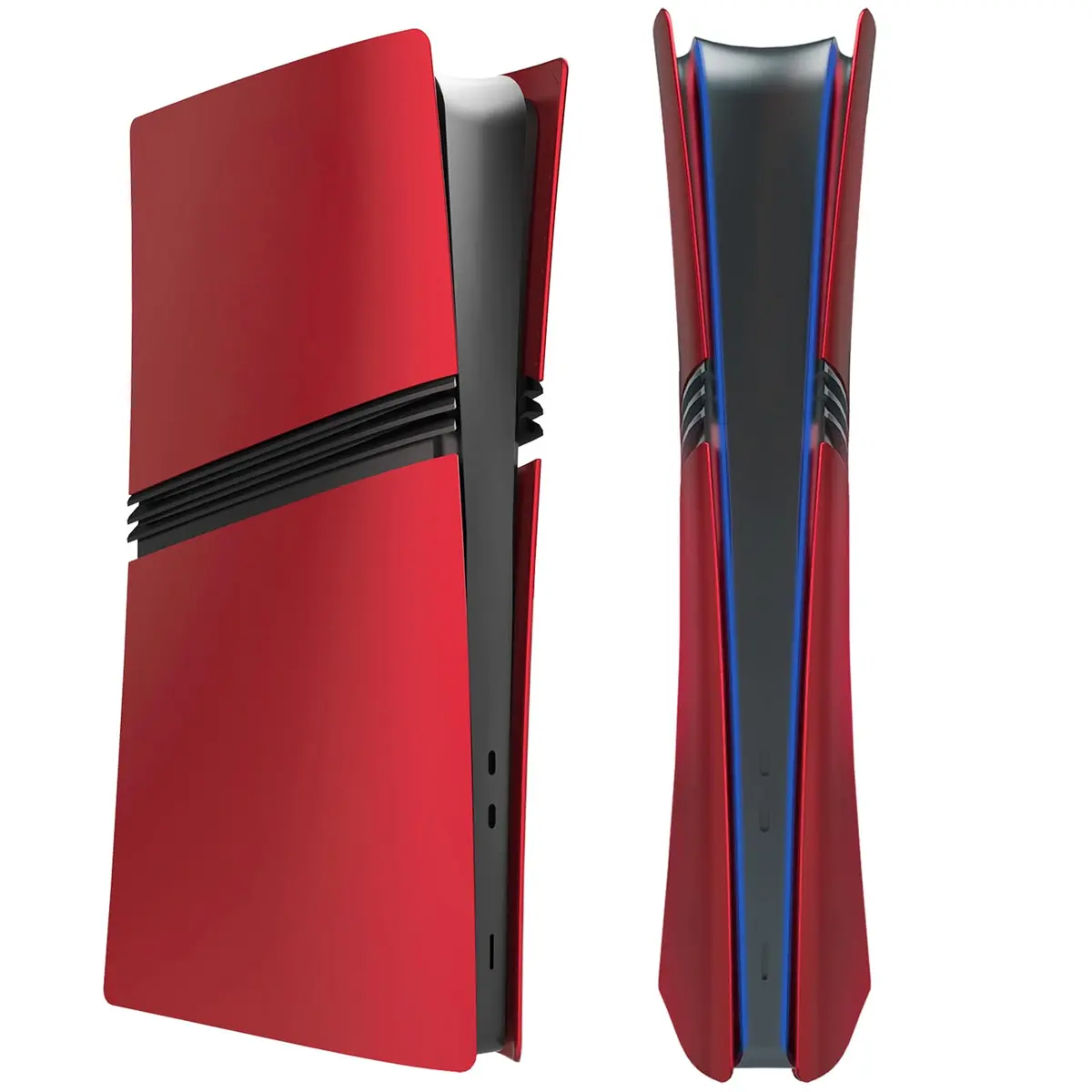MIKNEKE Cover Plates for PS5 Pro Digital Edition Matte Faceplates in Red | Compatible with PlayStation 5 Pro Console (15.2*10.2 in) - main product image