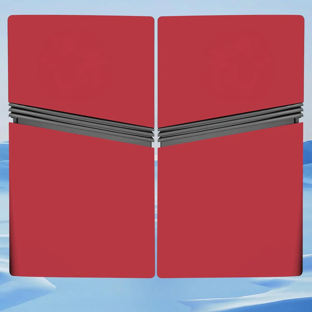 MIKNEKE Cover Plates for PS5 Pro Digital Edition Matte Faceplates in Red | Compatible with PlayStation 5 Pro Console (15.2*10.2 in) - view 2