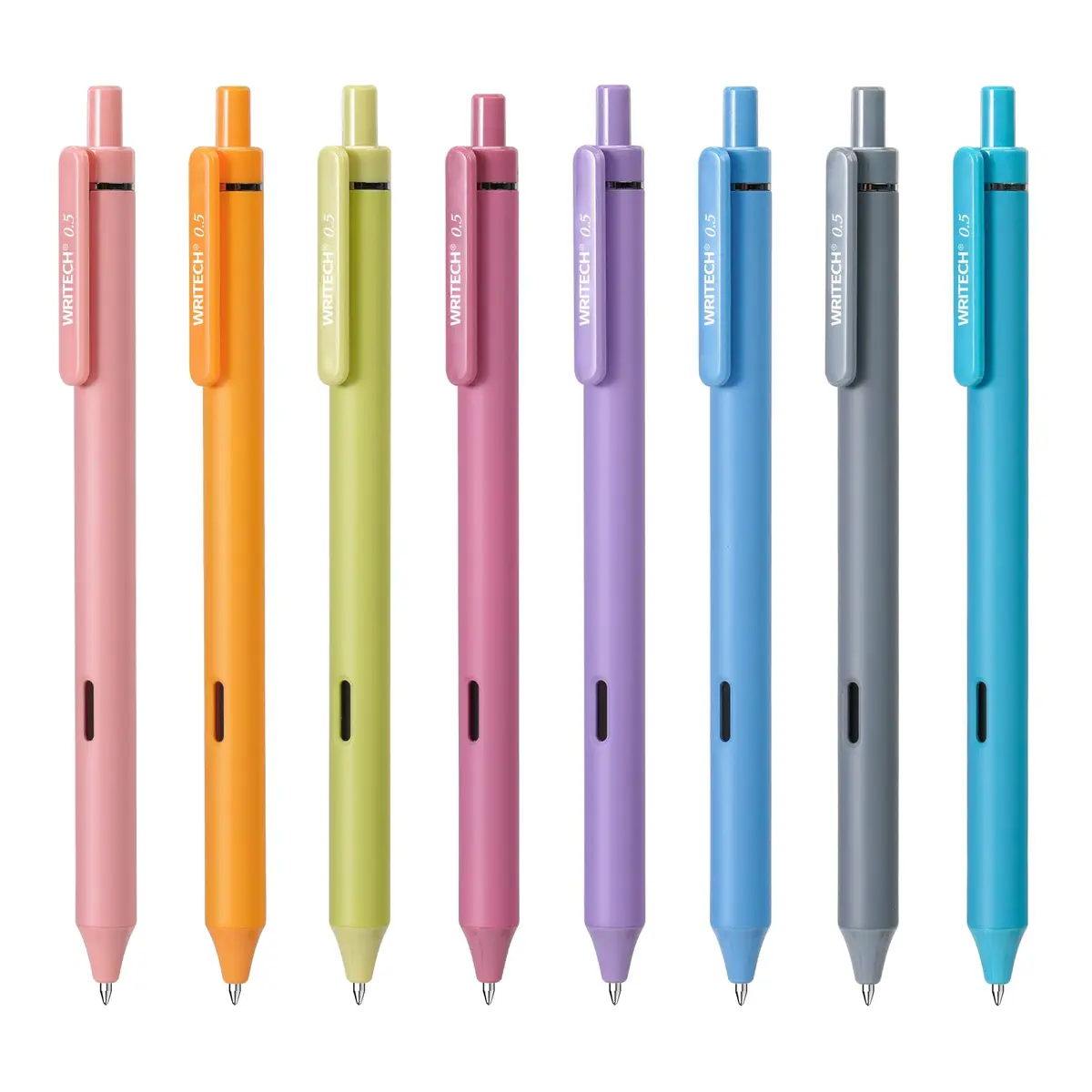 WRITECH Vintage Multicolor Gel Pens 8 Count (0.5mm Fine Point) | Smooth Writing & Quick Dry - main product image
