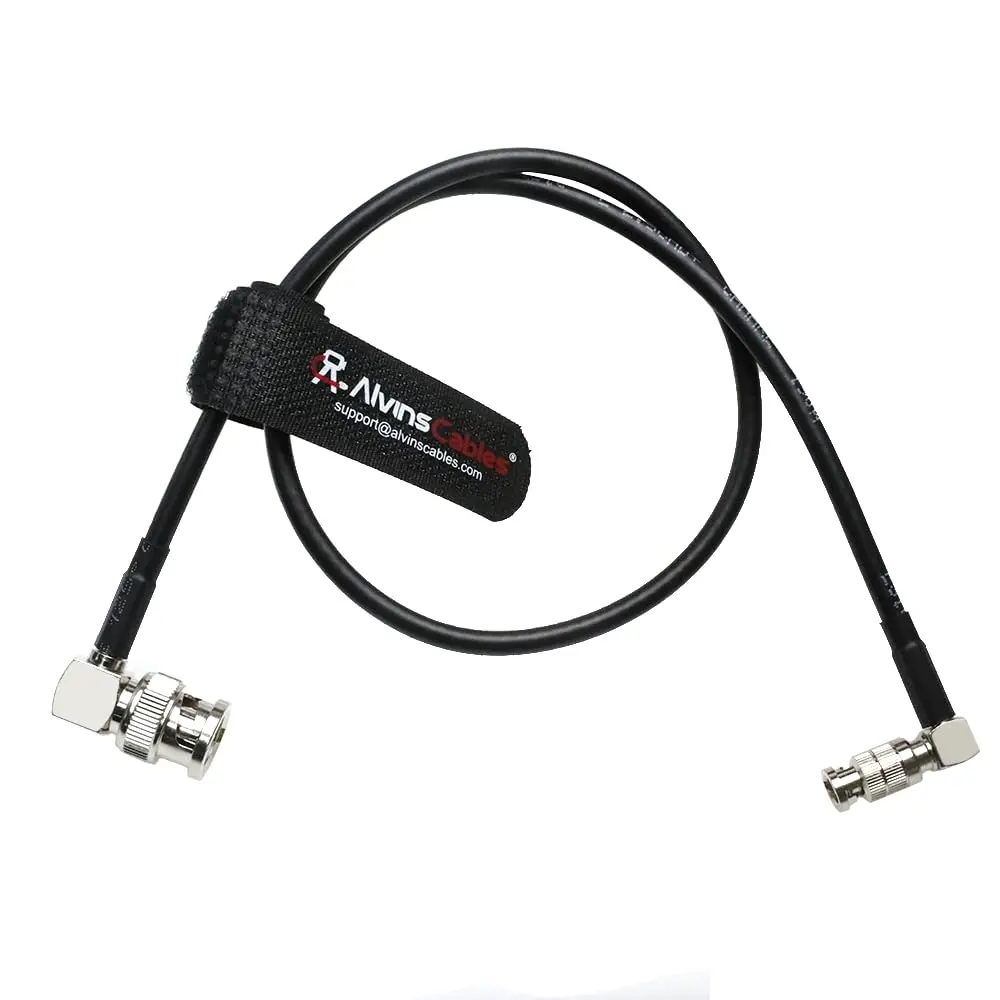 Alvin's Cables Micro-BNC High-Density BNC to BNC 6G HD SDI Coaxial Cable 50cm | Right-Angle 75 Ohm for Blackmagic Video Assist - main product image