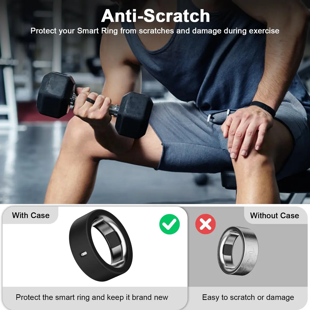 ZOOROO Oura Ring Gen 4/Gen 3 Cover (Size 14) | TPU Protector with Charging Hole - view 4