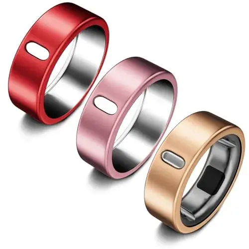 ZOOROO Rosegold+Pink+Red 3 Pack Oura Ring Gen 4/3 Cover | TPU Protector for Size 11 - main product image