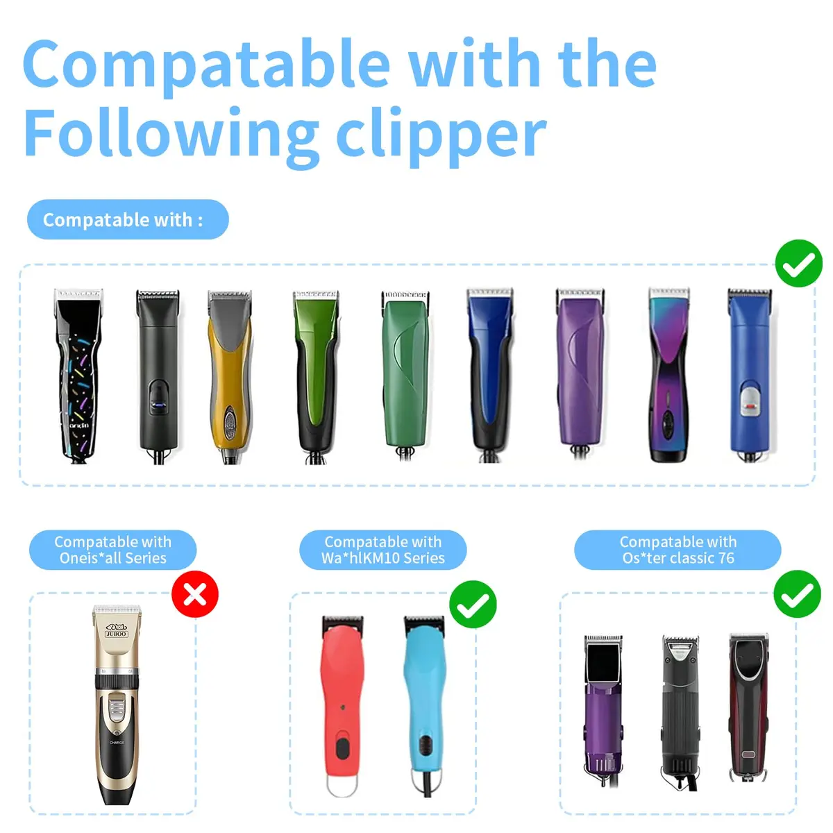 MEMIRY Size 10 Detachable Dog Grooming Blades 1.5mm (1/16") | Compatible with Andis, Oster A5, Wahl KM10 Clippers - view 5