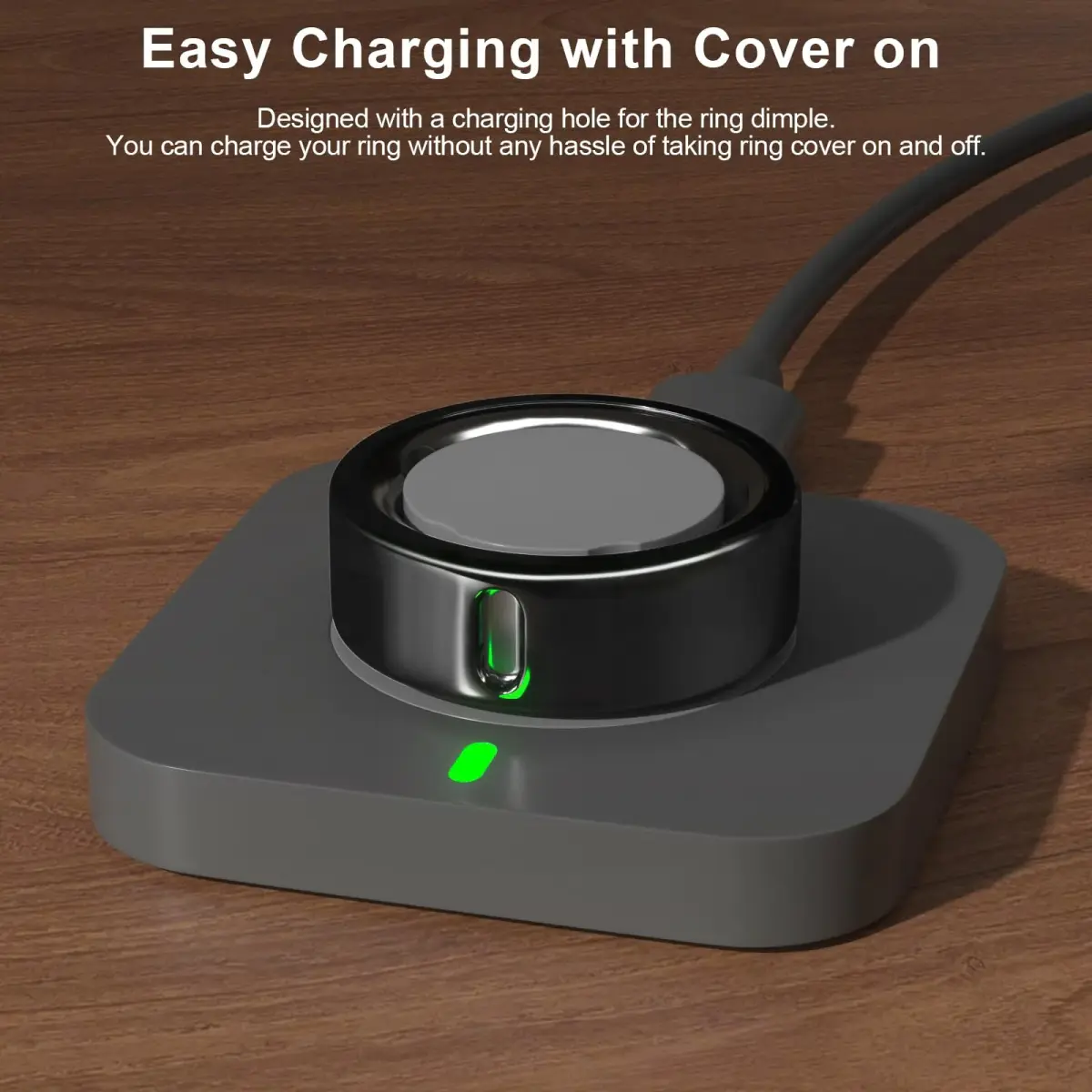 ZOOROO Oura Ring Case for Gen 3/4 Horizon/Heritage (Size 12) | TPU Protector with Charging Hole - view 3