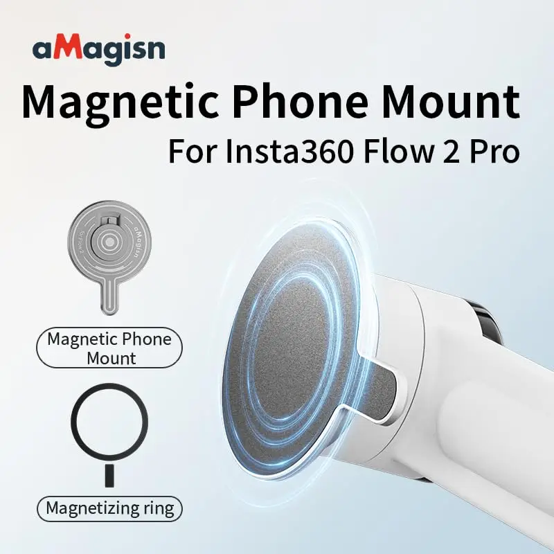 Rszfnjxry Magnetic Mount Adapter for Insta360 Flow 2 Pro | Stable Phone Attachment, Supports All Mobile Phones - view 6