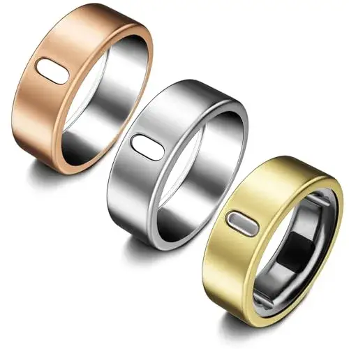 ZOOROO Oura Ring Cover (Gen 3/4 Compatible) - 3 Pack Silver+Gold+RoseGold | Value Pack for Smart Ring Protection - main product image