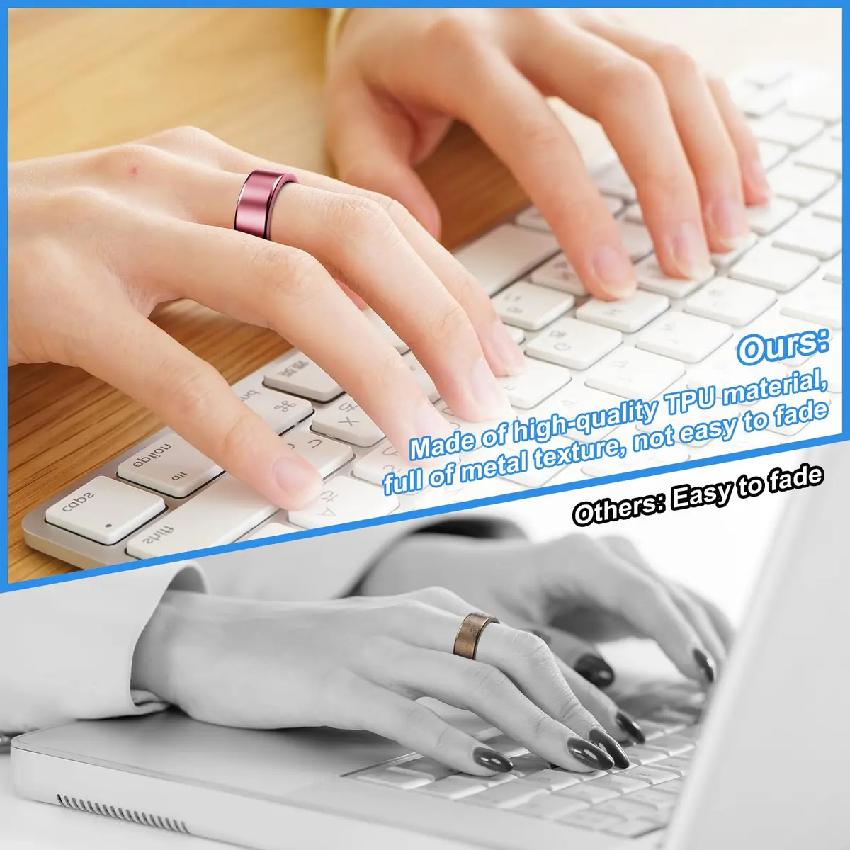 Hexasider Ring Cover Size 11 | Ultra-Thin TPU Protector Compatible with Oura Ring 4/3 - view 4