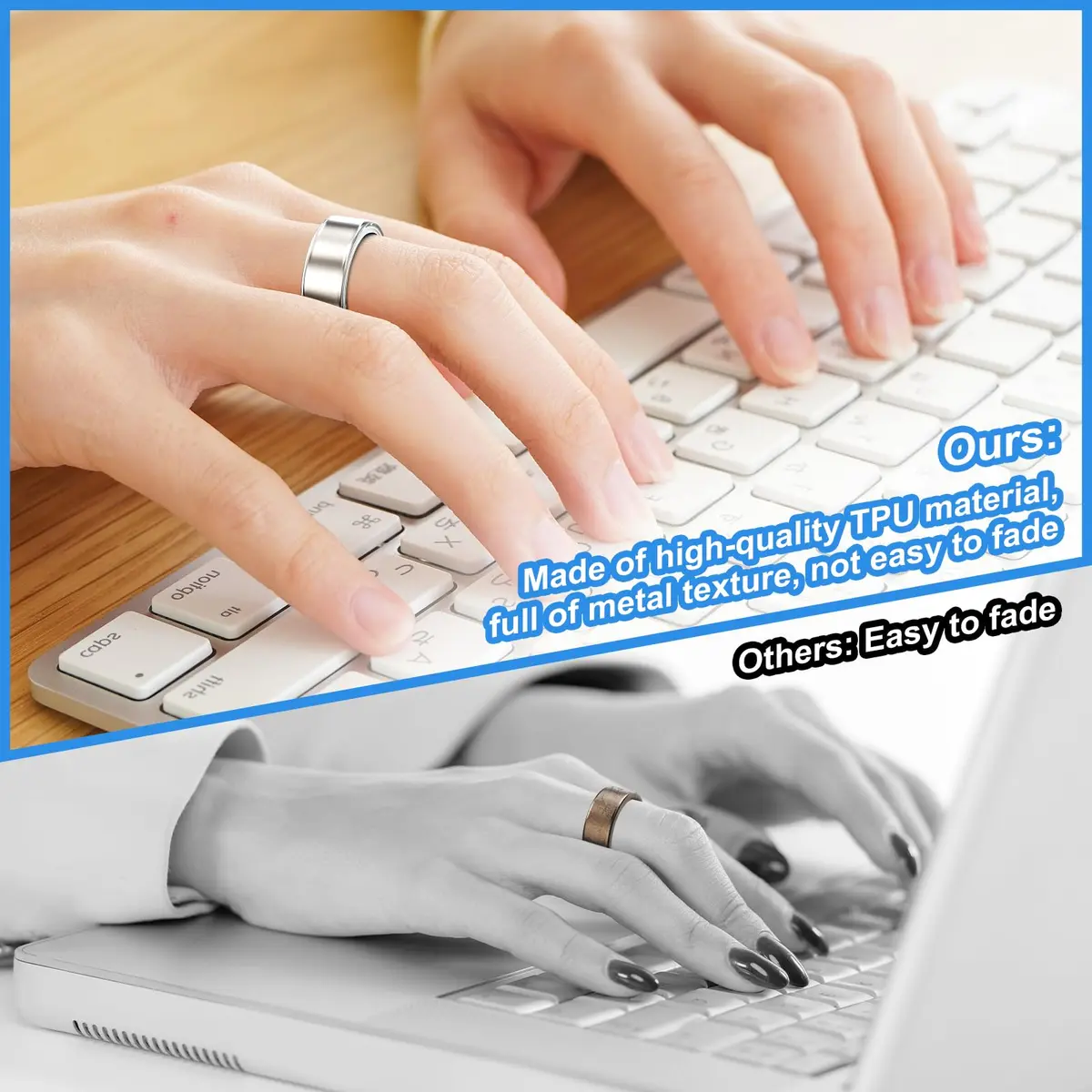 Hexasider Ring Cover Size 7 | Ultra-Thin TPU Compatible with Oura Ring 4/3 (0.6mm, Clear) - view 4