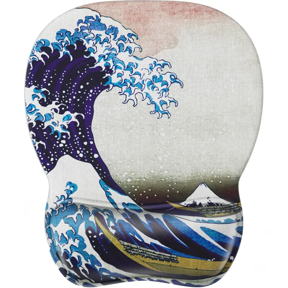 MROCO Ergonomic Mouse Pad with Gel Wrist Rest, 24cm x 20.5cm (9.4 x 8.1 in) | Great Wave Design - main product image