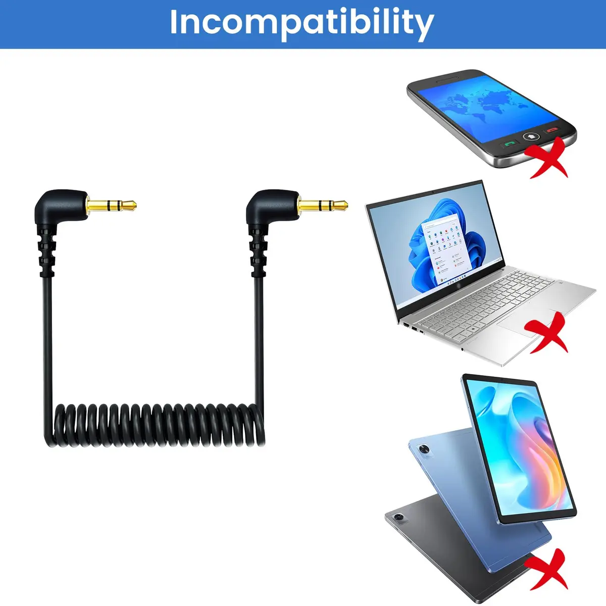 weishan 2-Pack 3.5mm Microphone Cable for DJI Mic Mini & Hollyland Lark Receivers | Durable, Flexible, Noise-Free Audio (120 chars) - view 5