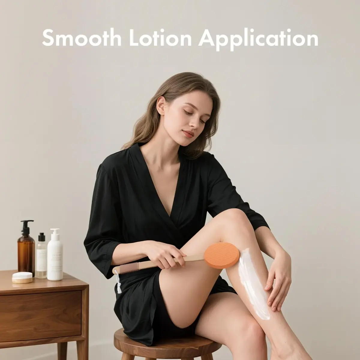 AmazerBath Lotion Applicator with 4 Replaceable Pads & Long Handle | FDA Approved for Back & Feet - view 7