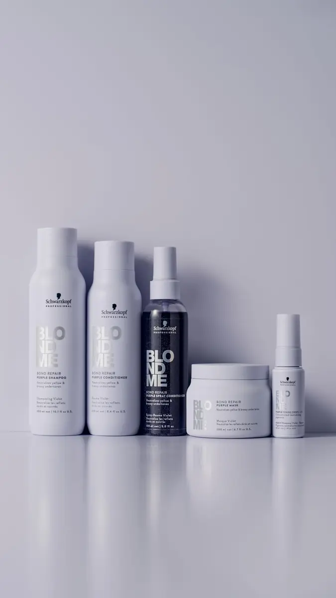 BlondMe Bond Repair Purple Shampoo 33.8 Fl Oz | Neutralizes Yellow & Brassy Tones, Strengthens & Repairs Blonde Hair - view 7