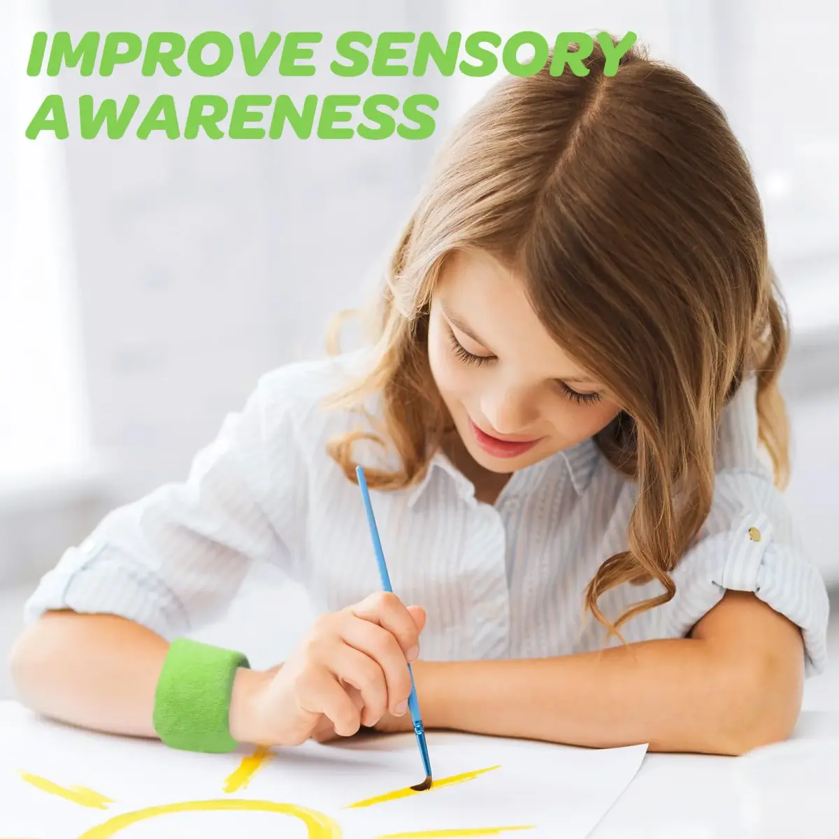 JXM Sensory Weighted Bracelets for Kids (2-Pack, Green) | Deep Pressure Input for Calming and Focus - view 6