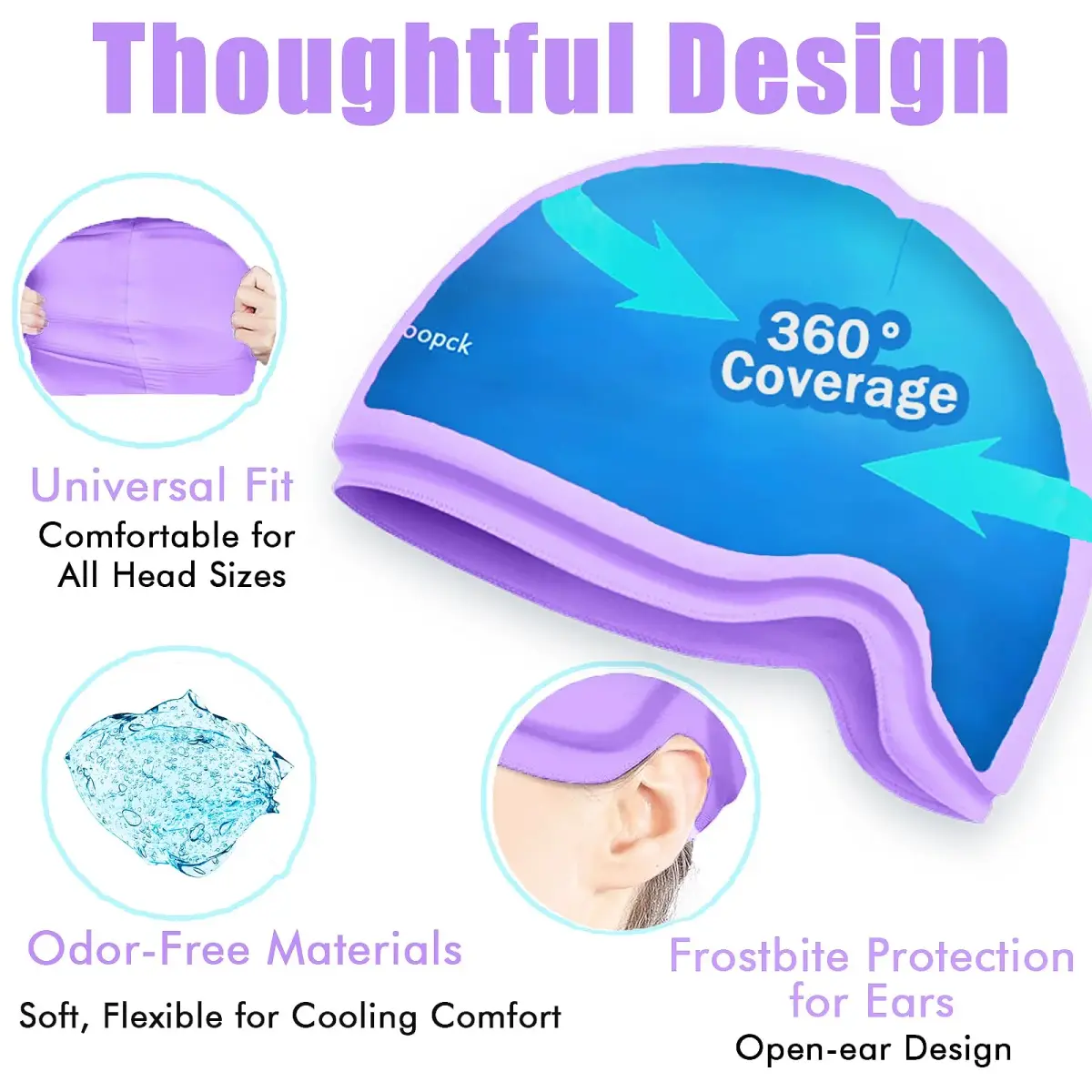 sfiocoopck Purple Chemo Cold Cap for Chemotherapy | Scalp Cooling for Hair Loss Prevention - view 5