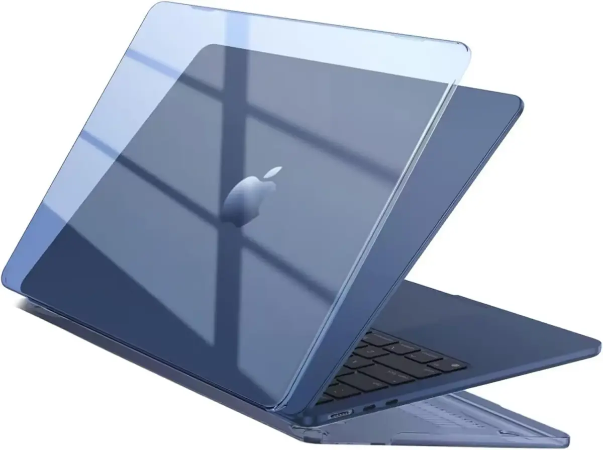 EooCoo Crystal Midnight Hard Shell Case for MacBook Air 13.6-inch M2-M5 (2022-2026) | Snap-On Protection - main product image