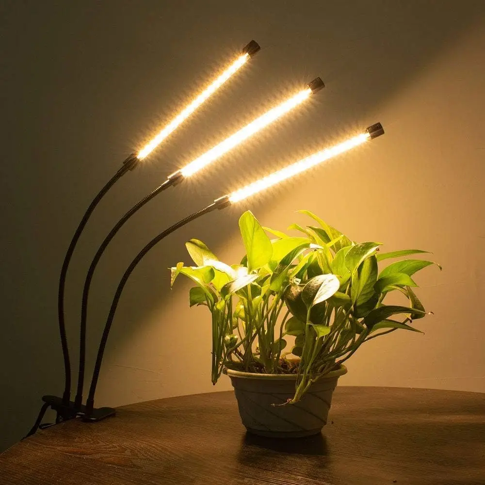 Bseah Full Spectrum LED Grow Light 2 Pack | 3-Head Clip-On with Timer & Dimmable Brightness - view 6
