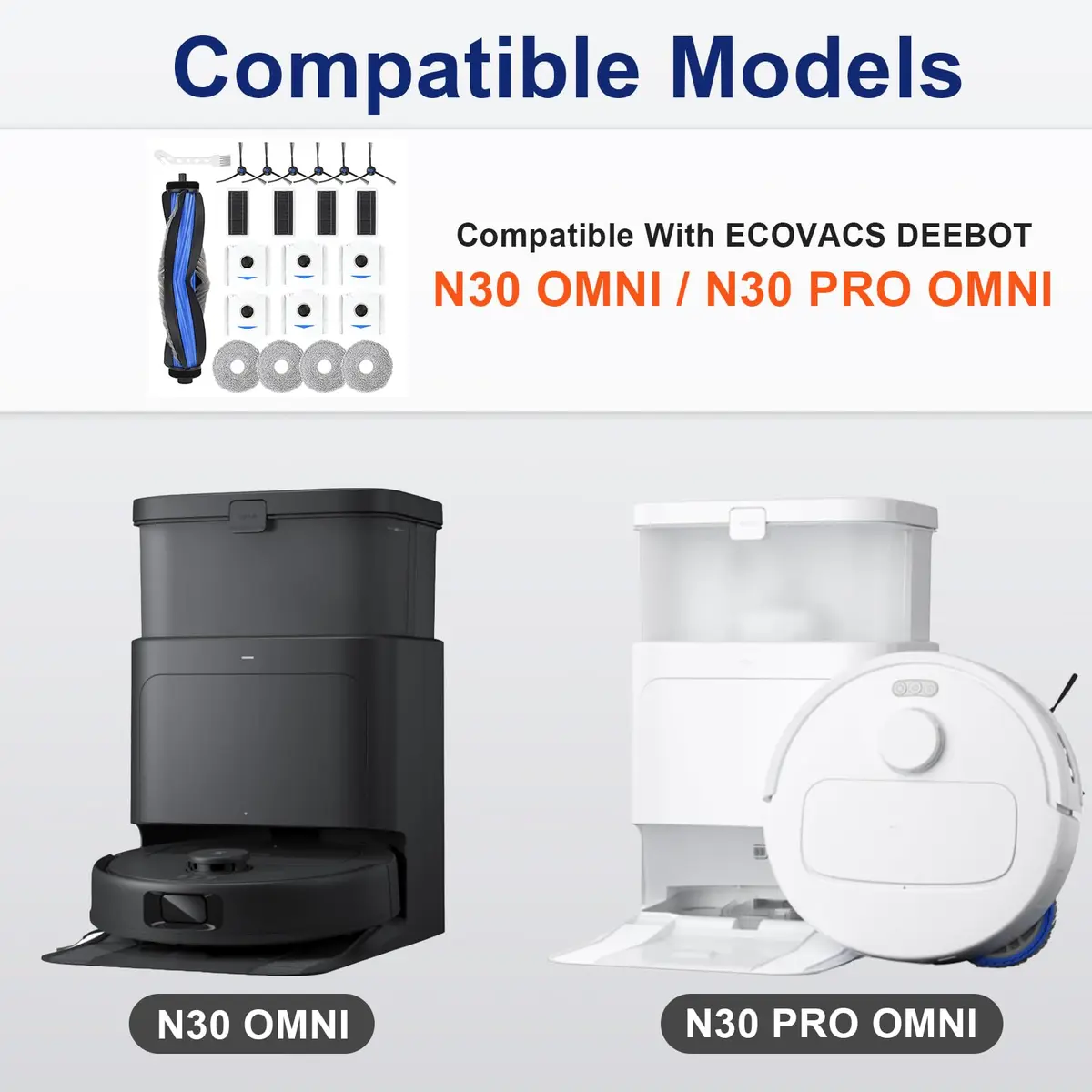 Feilifan Accessories for ECOVACS DEEBOT N30 Omni/ N30 PRO OMNI | 22 PCS Robot Vacuum Parts - view 7