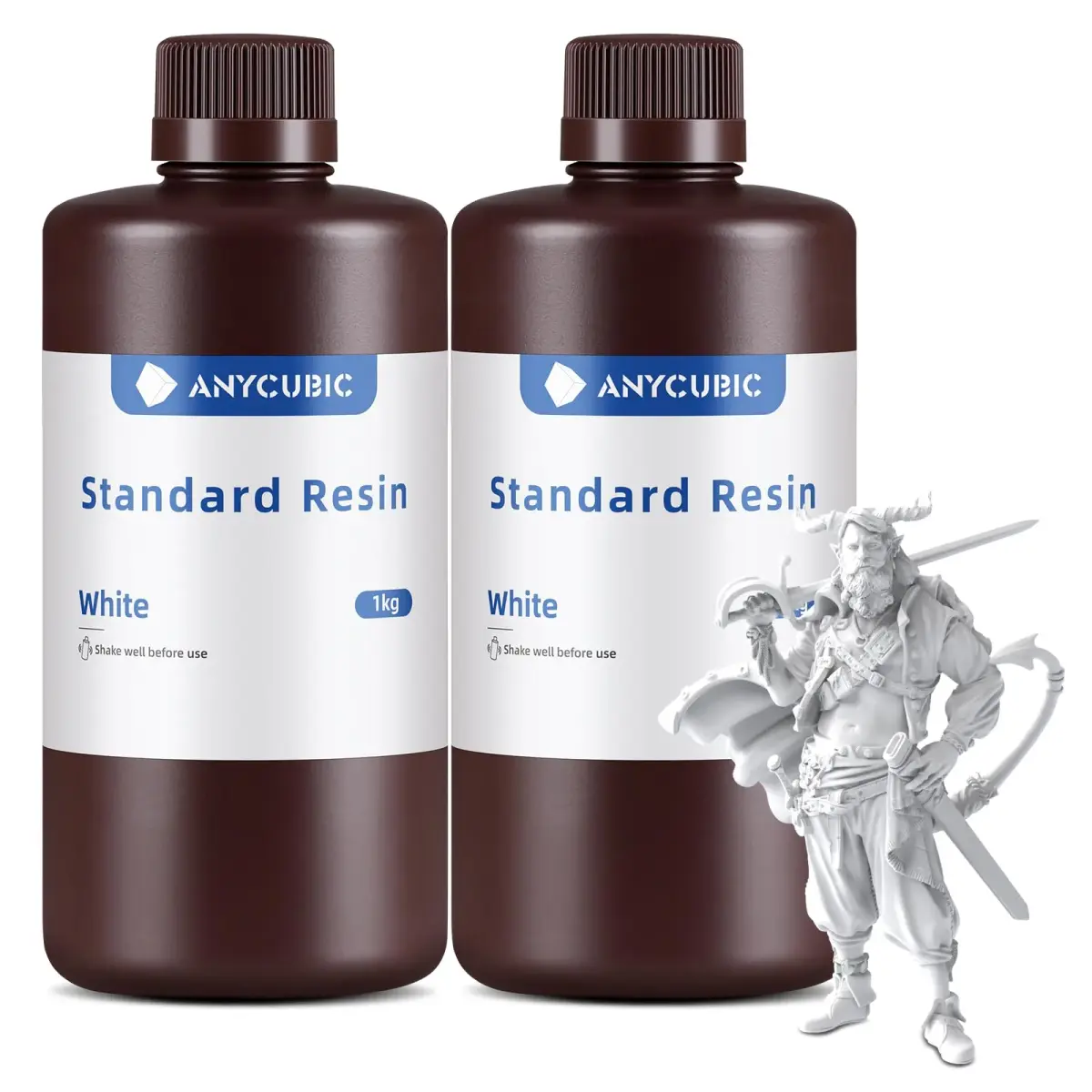 ANYCUBIC 3D Printer Resin 2kg (70.6 oz) | High Precision Fast Curing UV Photopolymer Resin for LCD 3D Printing - main product image