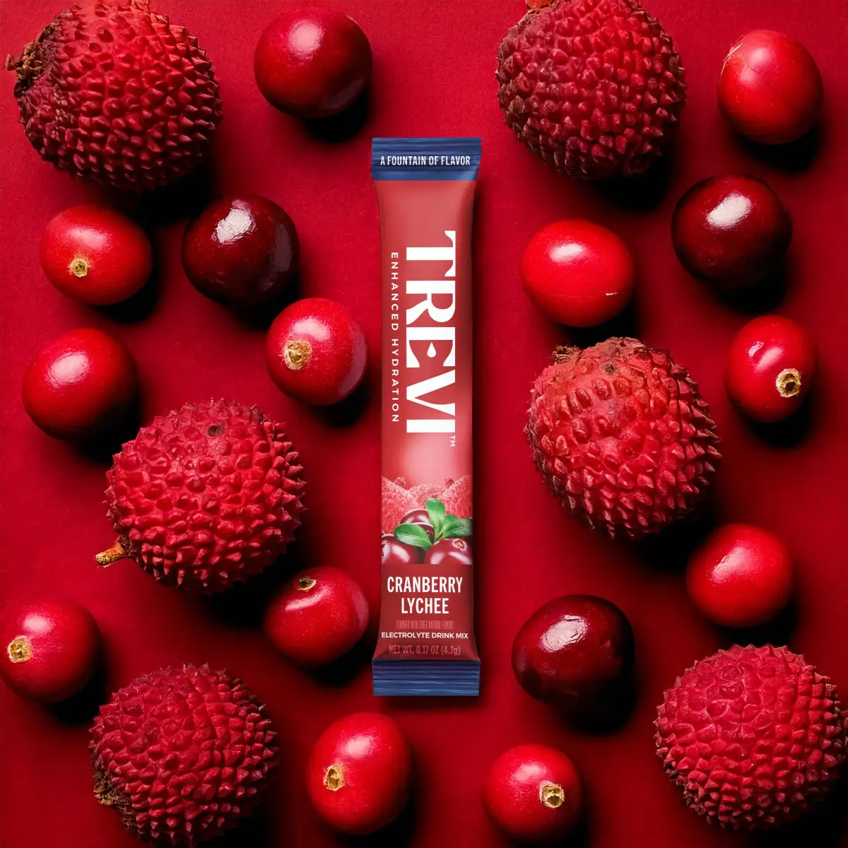 TREVI Electrolytes Powder Packets Sugar Free Hydration Cranberry Lychee 28 Servings | Hydrating with Vitamins & Minerals - view 2