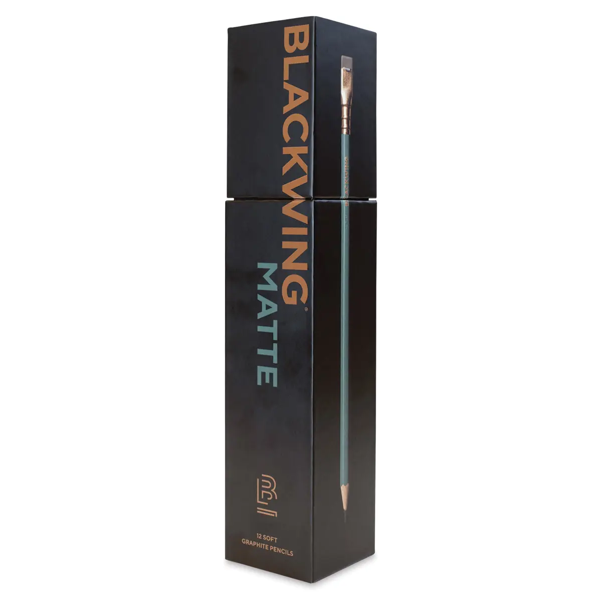 Blackwing Matte Pencils Soft Japanese Graphite Green Finish 12 Count | Artist-Grade Writing Instrument - main product image