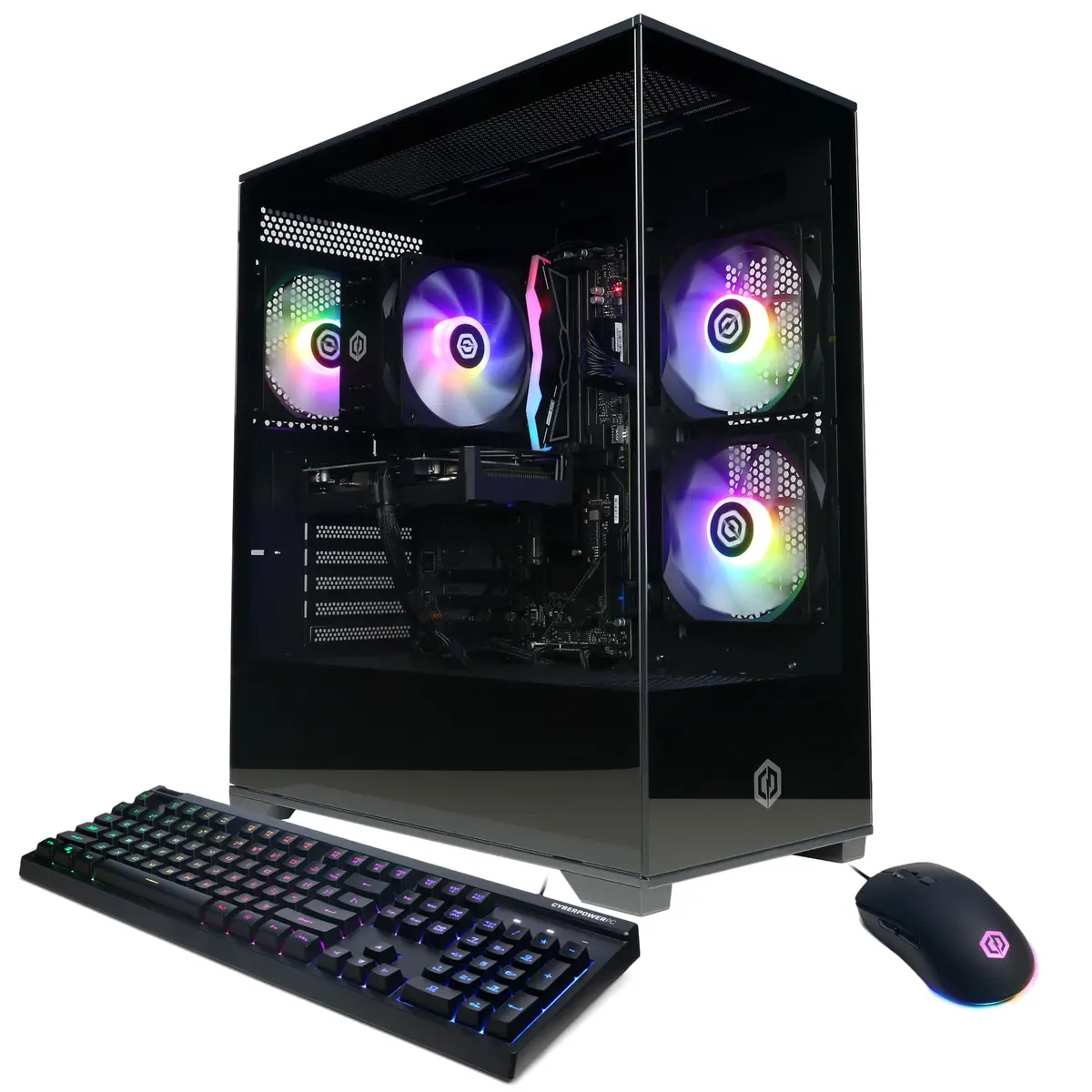 CyberPowerPC Gamer Master Gaming PC AMD Ryzen 5 8400F 4.2GHz, GeForce RTX 5060 Ti 8GB, 16GB DDR5, 1TB PCIe 4.0 SSD, WiFi Ready & Windows 11 Home (GMAI6100A2) - main product image
