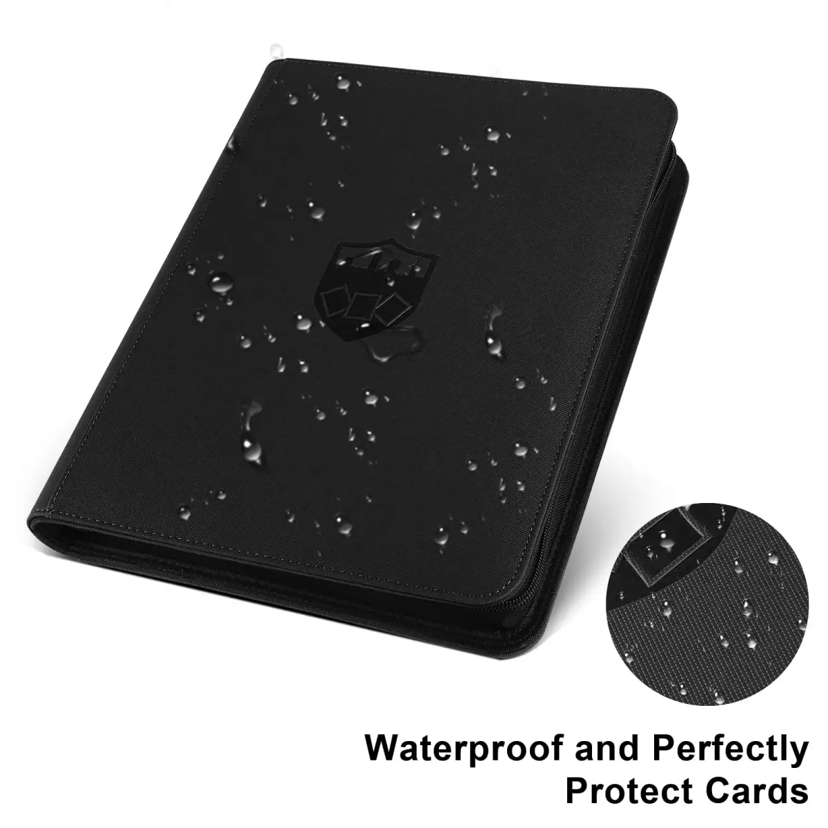 GERMUN 360 Card Ringless Zipper Binder | Acid-Free PU Leather for TCG Sports Cards - main product image