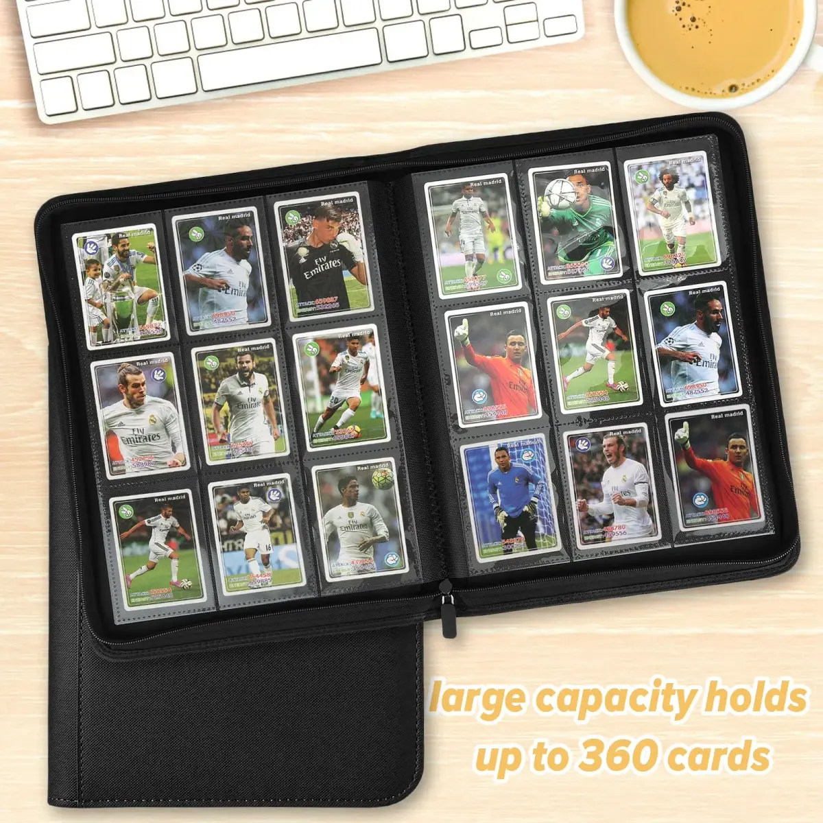GERMUN 360 Card Ringless Zipper Binder | Acid-Free PU Leather for TCG Sports Cards - view 5