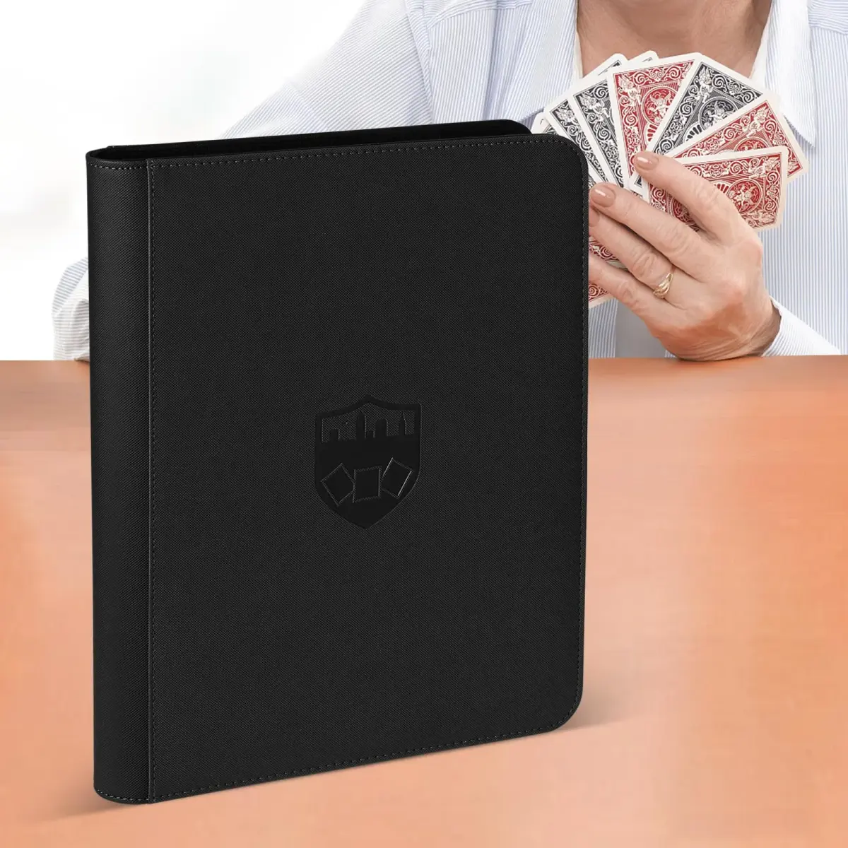 GERMUN 360 Card Ringless Zipper Binder | Acid-Free PU Leather for TCG Sports Cards - view 6