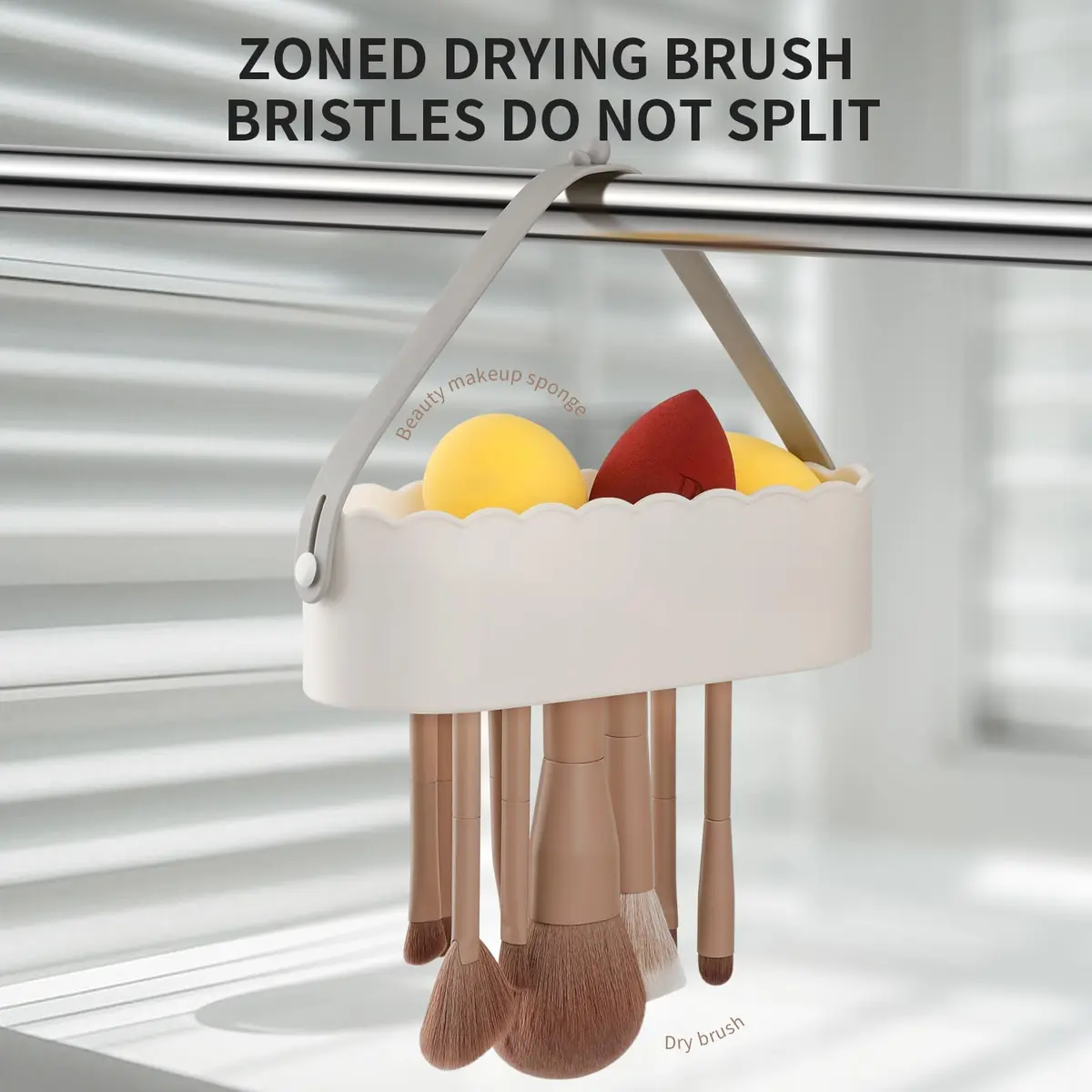 DUcare Makeup Brush Cleaner Mat 4 in 1 Silicone Makeup Brush Cleaner Bowl for Storage and Air Drying | 77 Fixing Modes - view 2