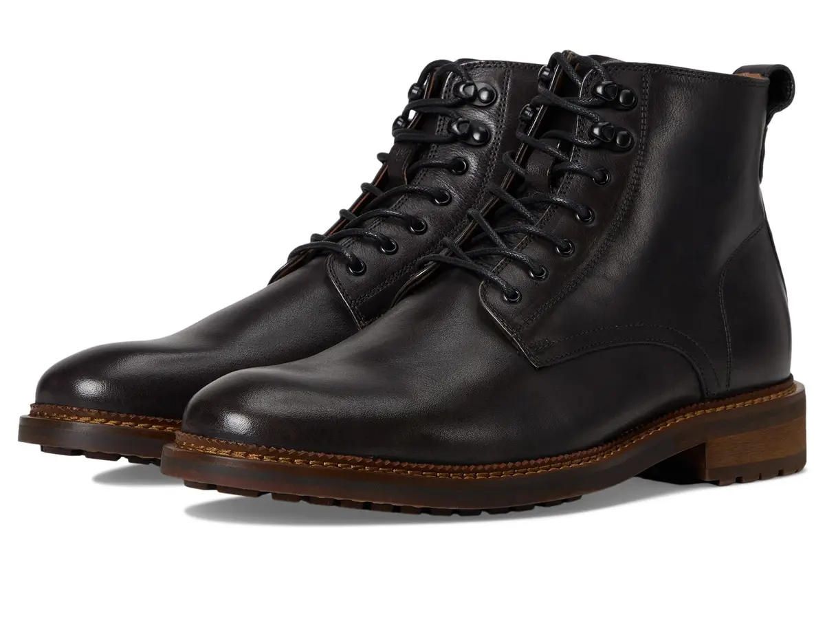 Steve Madden Noby Leather Boot Ankle Cap Toe Grey Leather 7.5 | Casual Style - main product image