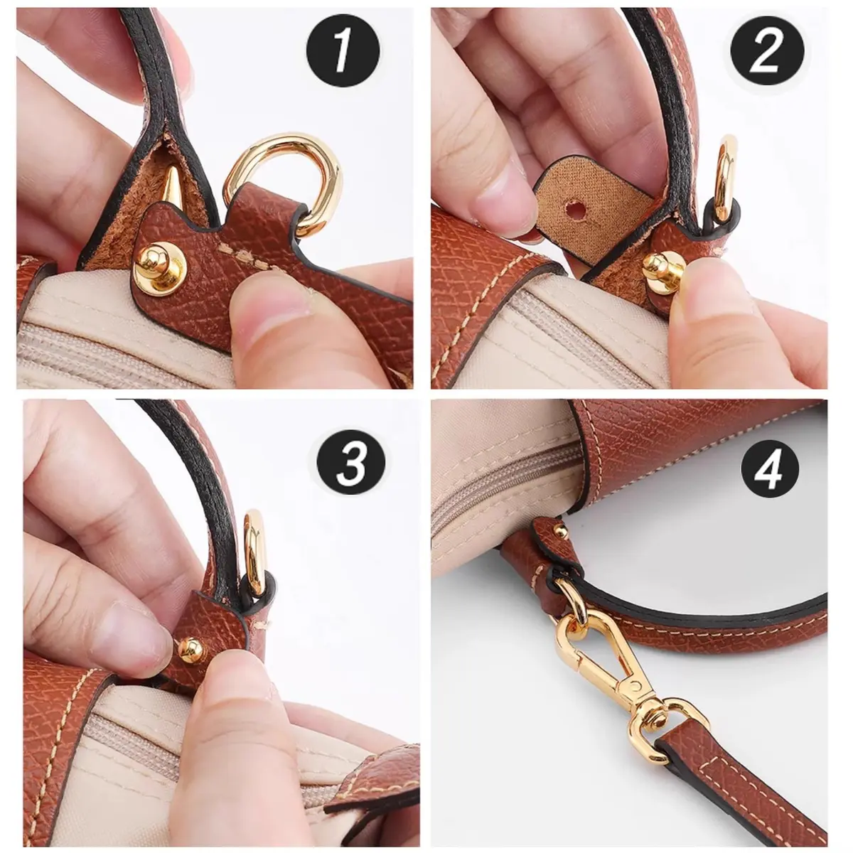 KIYOMIL Genuine Leather Bag Strap Replacement for MINI Pouch | 1.2cm Width, 94-124cm Adjustable Length - view 6