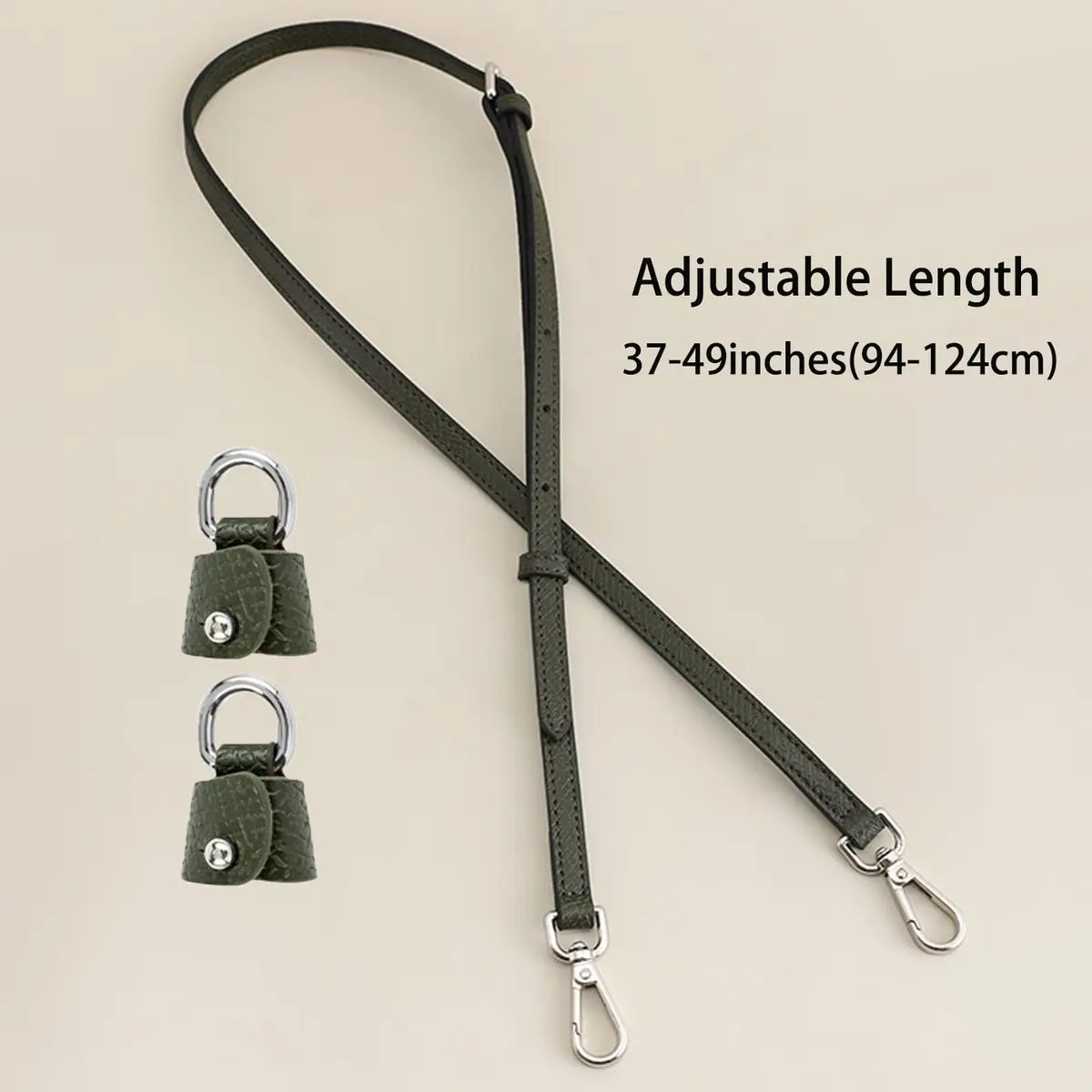 KIYOMIL Genuine Leather Bag Strap Replacement for MINI Pouch | 1.2cm Width, 94-124cm Adjustable Length - view 4