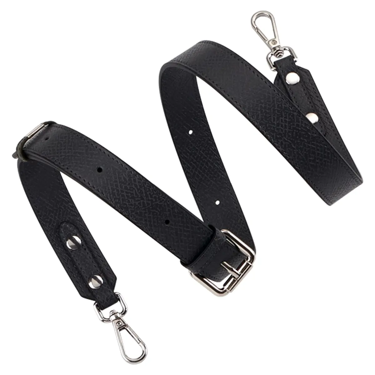 KIYOMIL Black Leather Strap Replacement for Small Pouch | Adjustable Crossbody Shoulder Strap 2.5cm (1.0in) - view 6