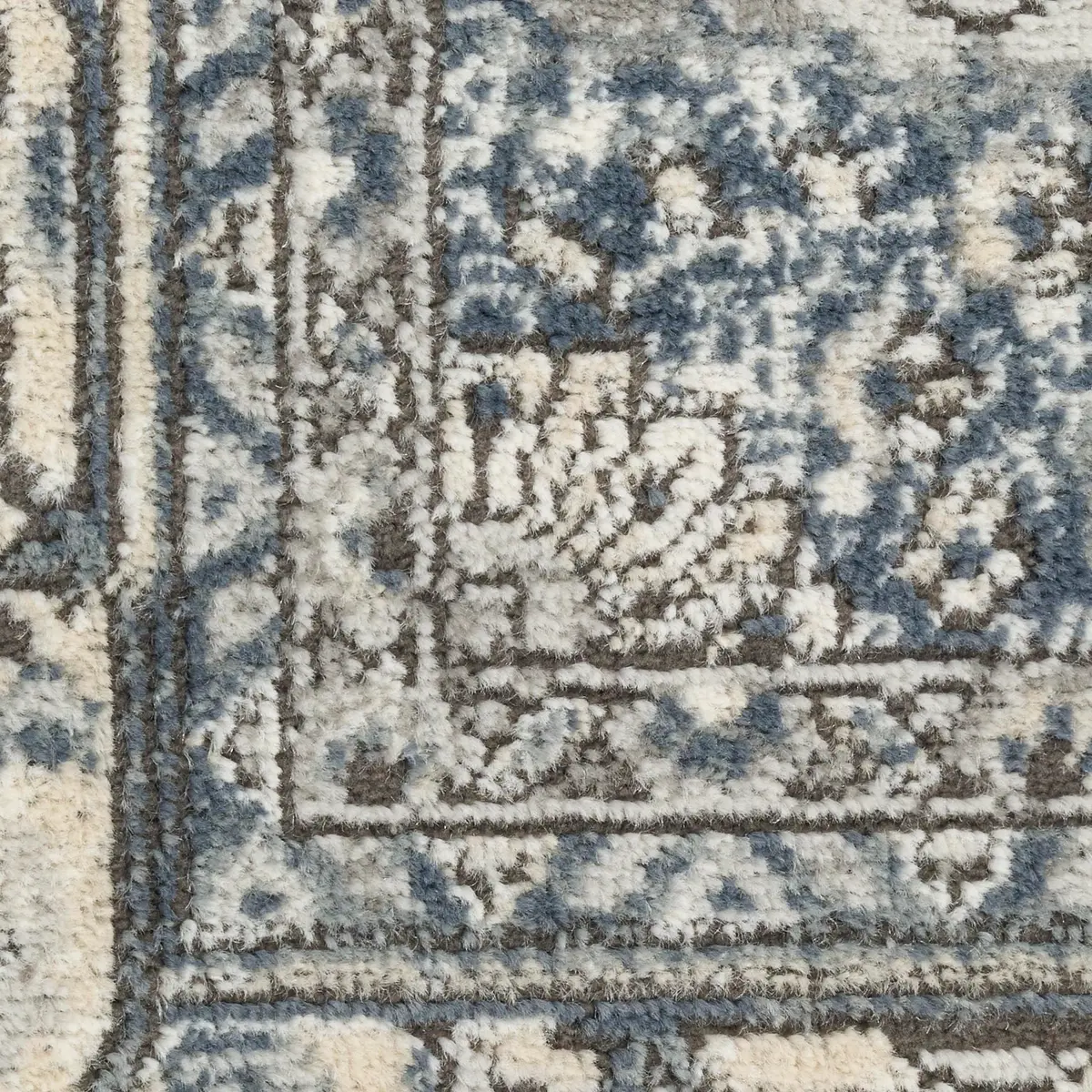 Nourison Home Concerto Ivory Navy 6' x 9' Area Rug | Easy Clean, Non Shedding - view 6