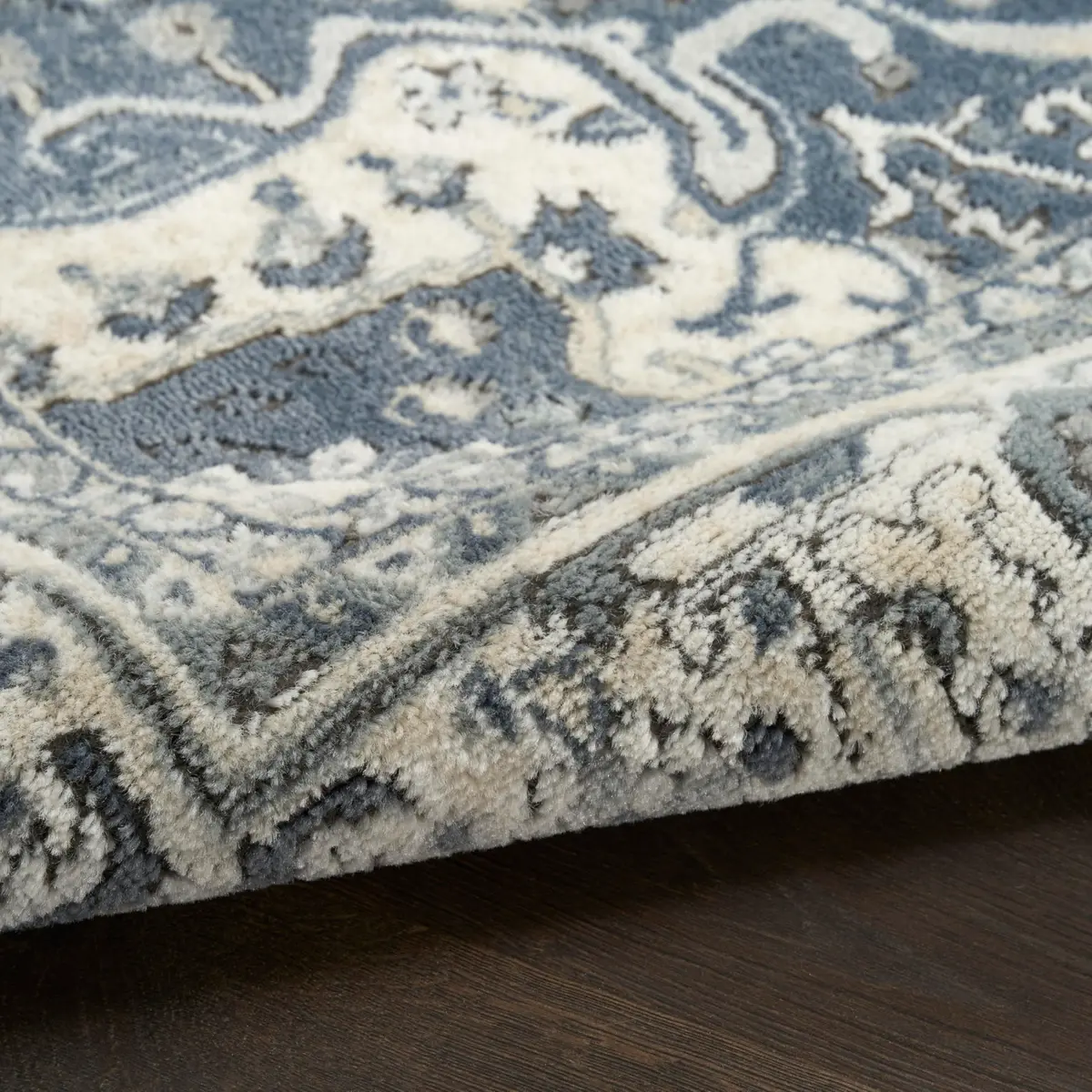 Nourison Home Concerto Navy Ivory 3'9" x 5'9" Area Rug | Easy Clean, Non Shedding, Modern Design - view 7